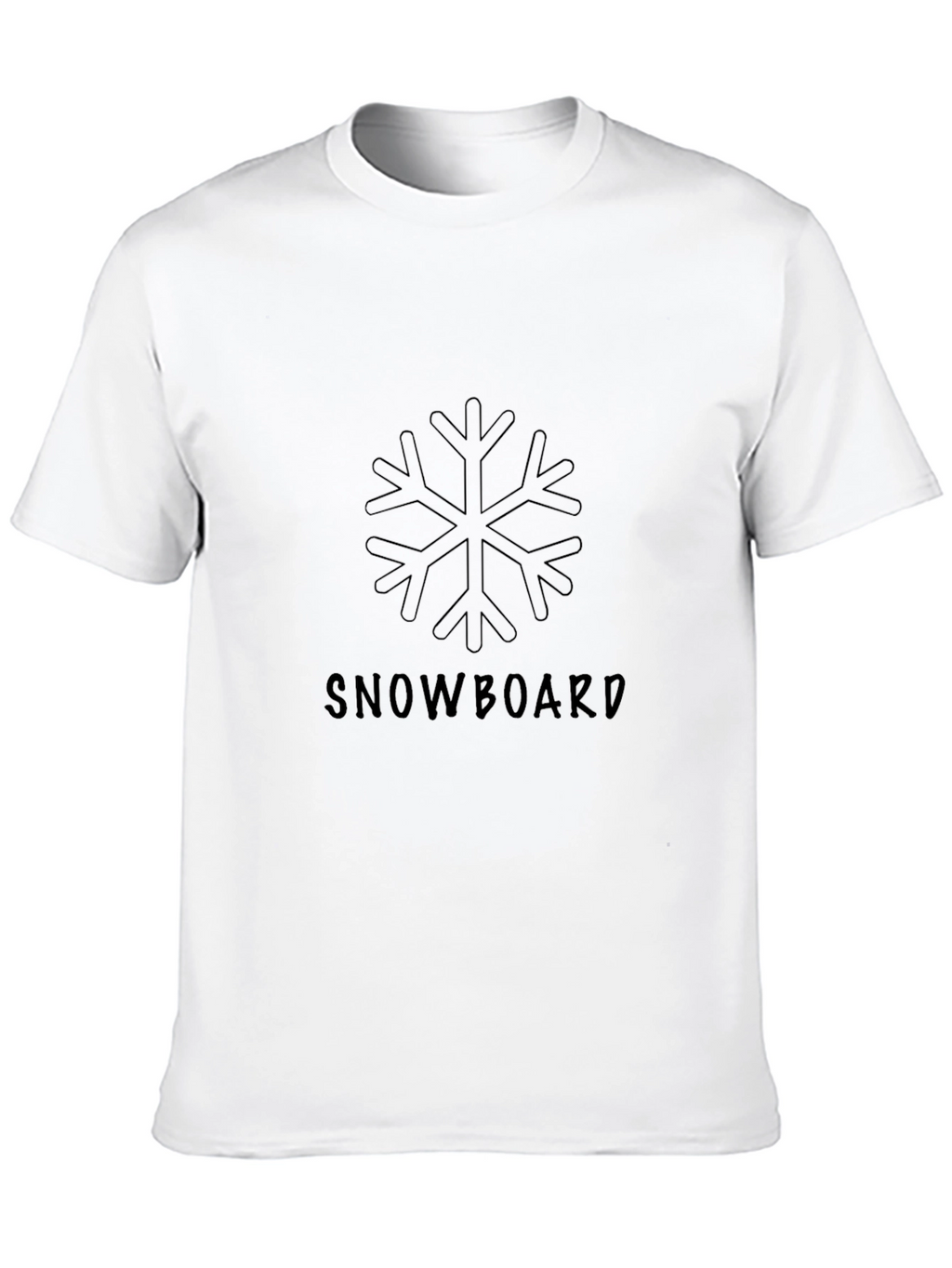 Snowboard Snowflake Black T-Shirt