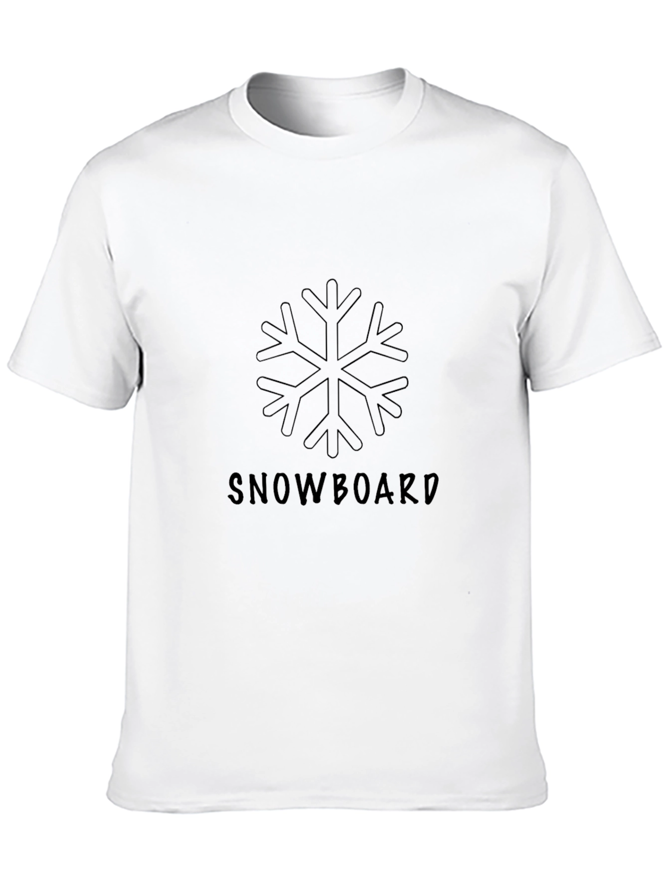 Snowboard Snowflake Black T-Shirt