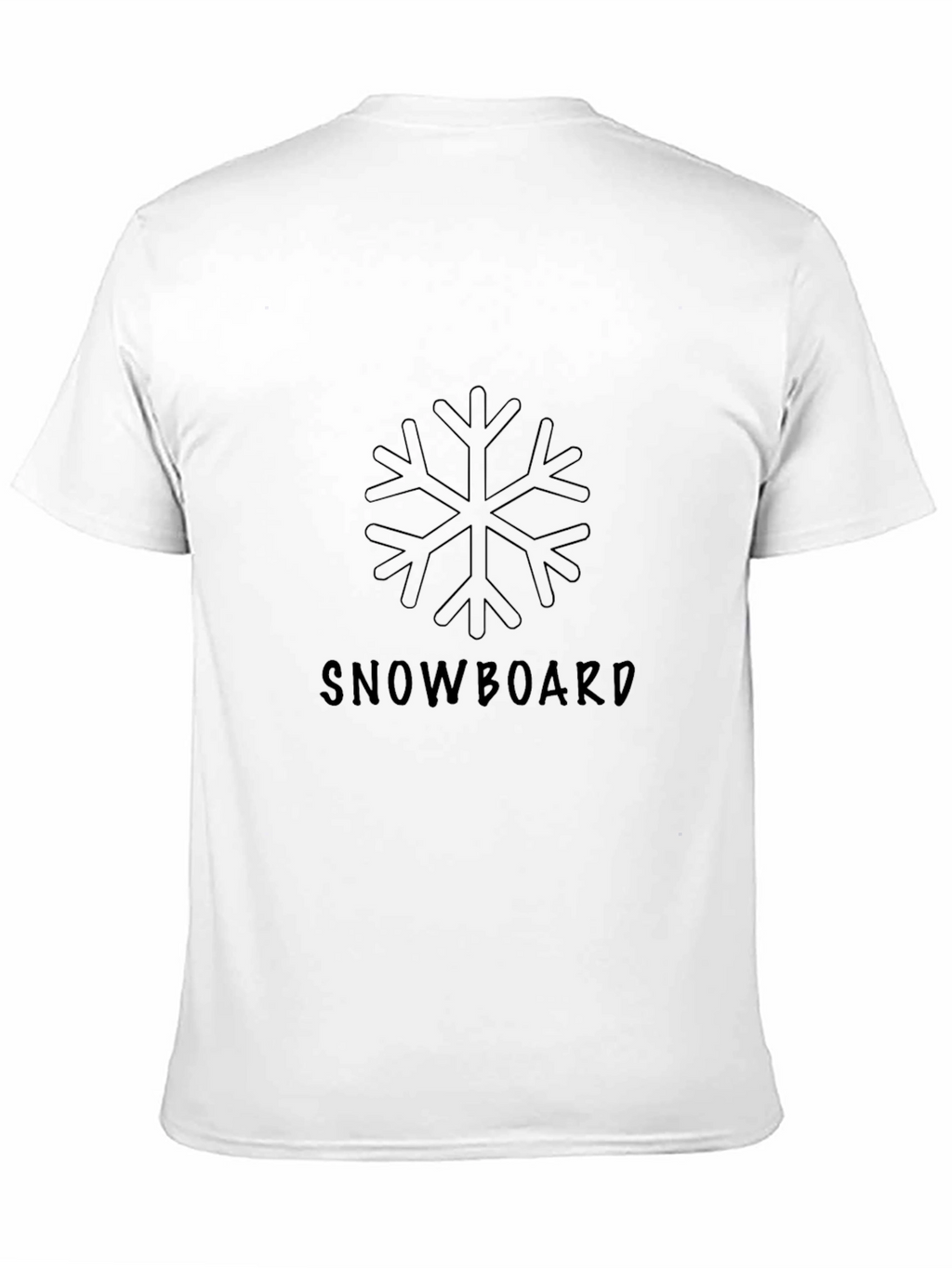 Snowboard Snowflake Black T-Shirt