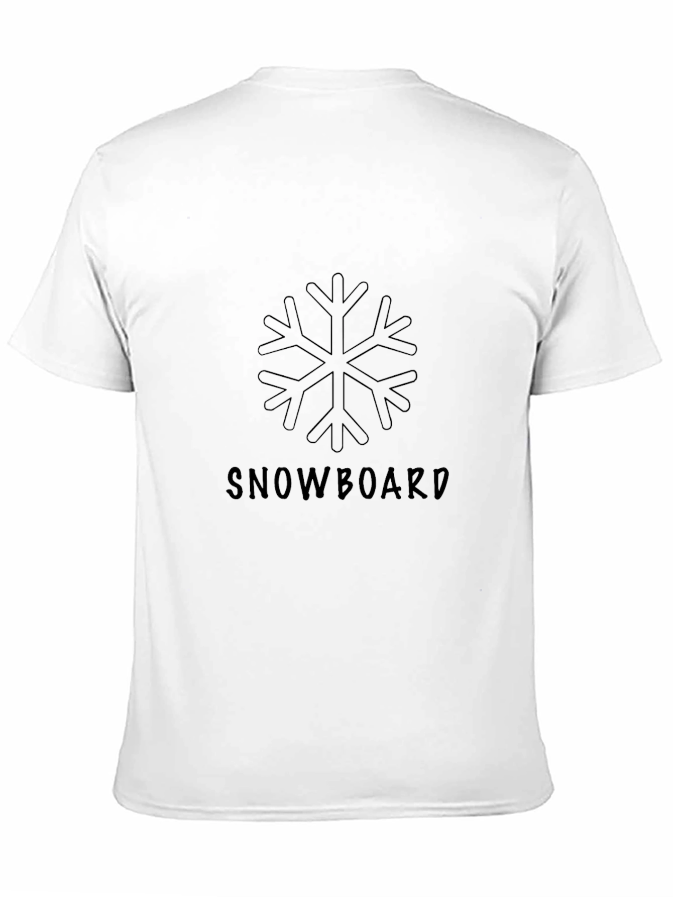 Snowboard Snowflake Black T-Shirt