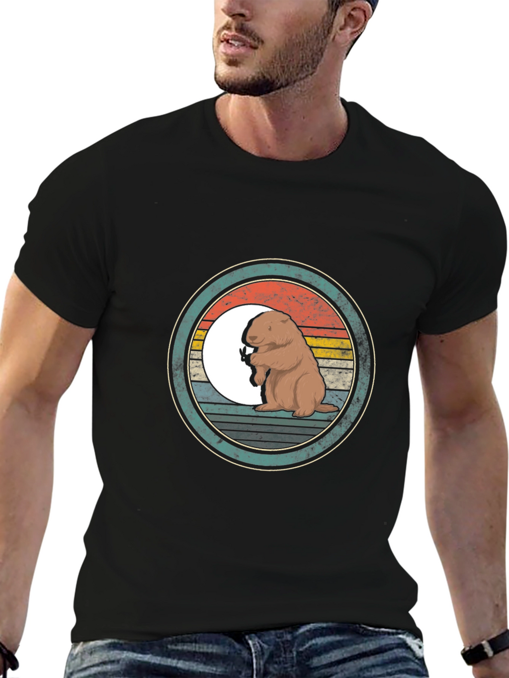 Retro Groundhog T-Shirt