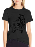 Astronaut DJ Black T-Shirt
