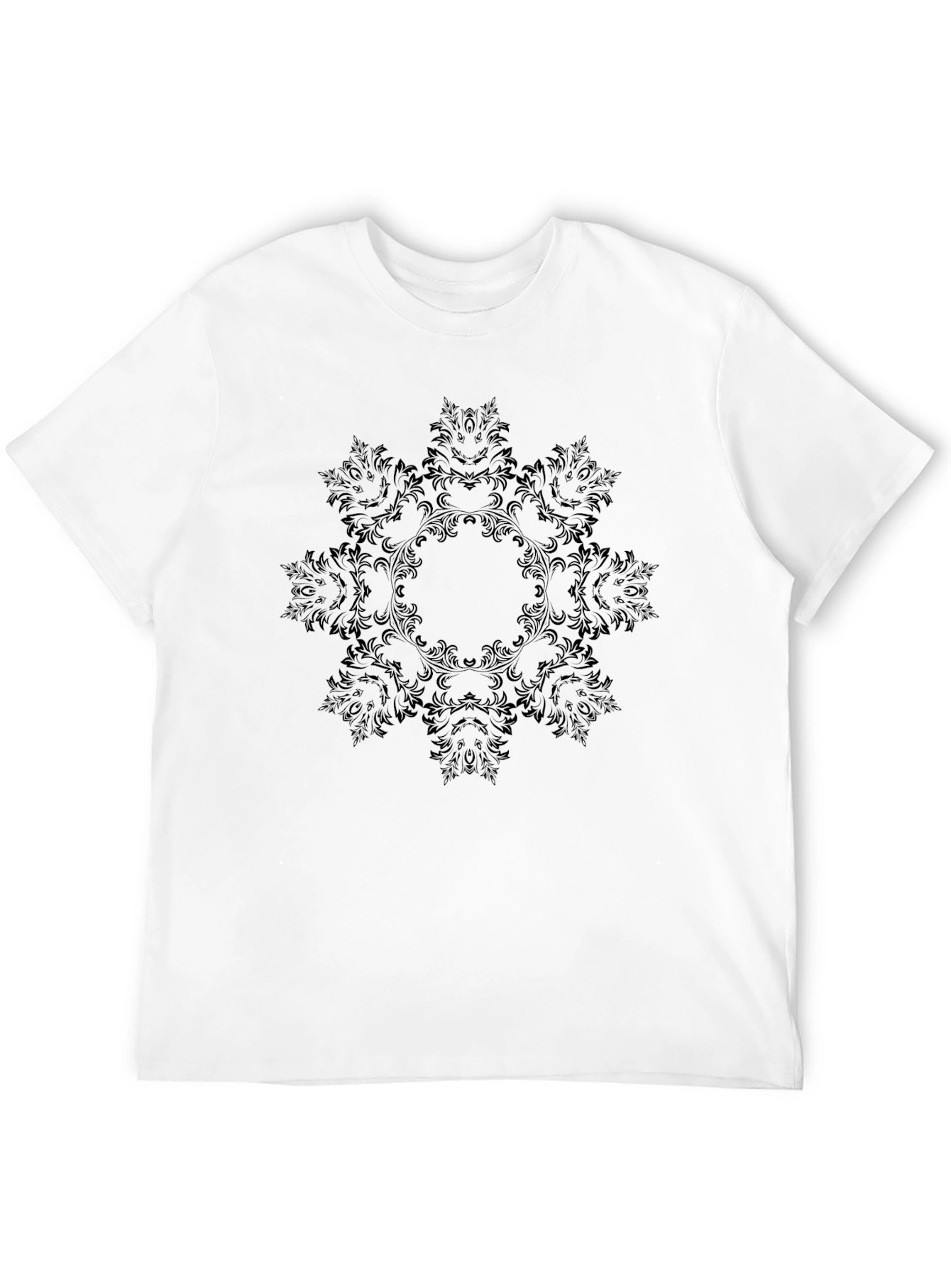 Elegant Black Mandala Graphic Tee