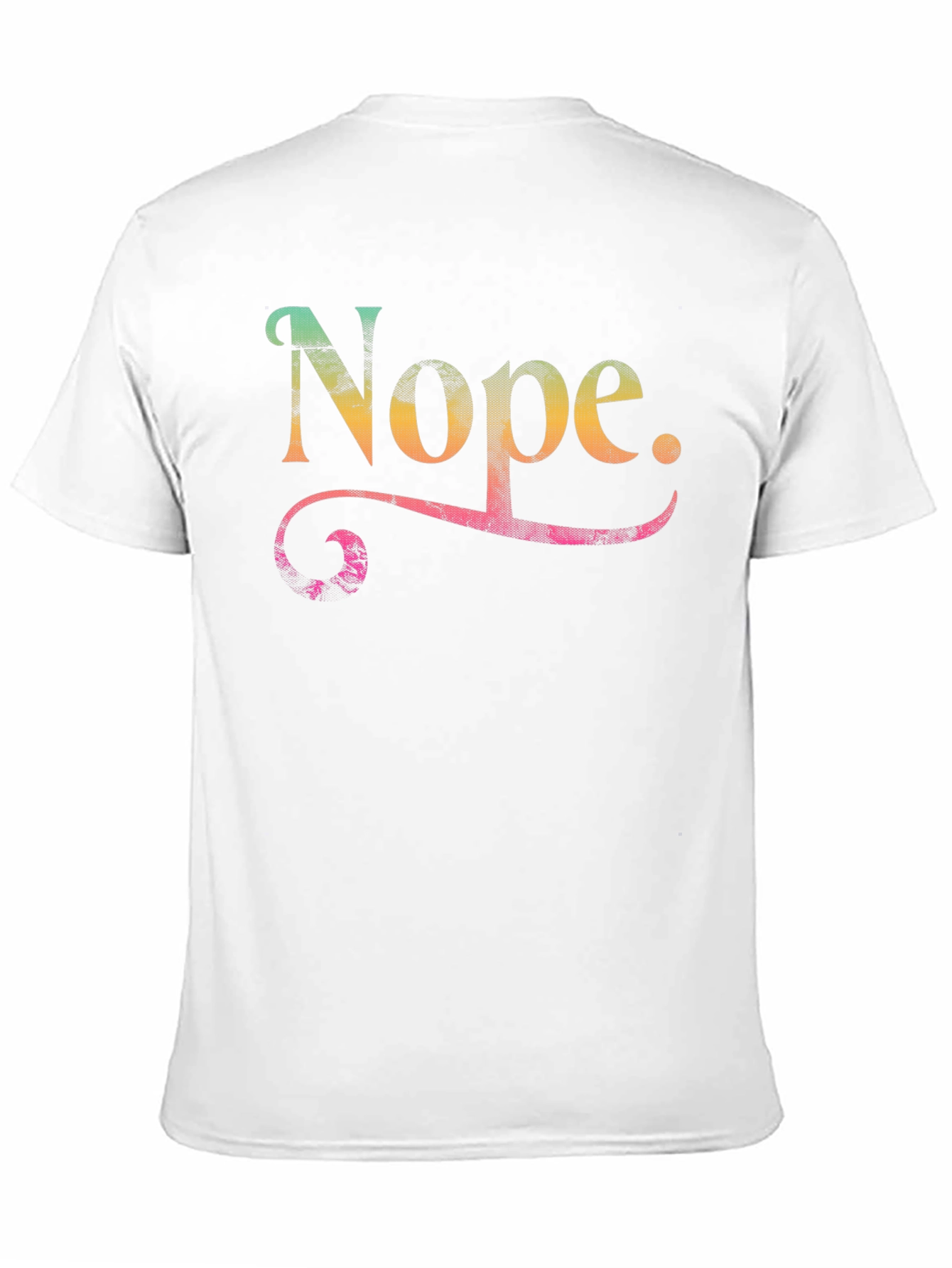 Nope Graphic Tee - Mens Crew Neck Black T-Shirt