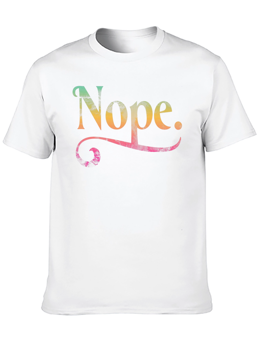 Nope Graphic Tee - Mens Crew Neck Black T-Shirt