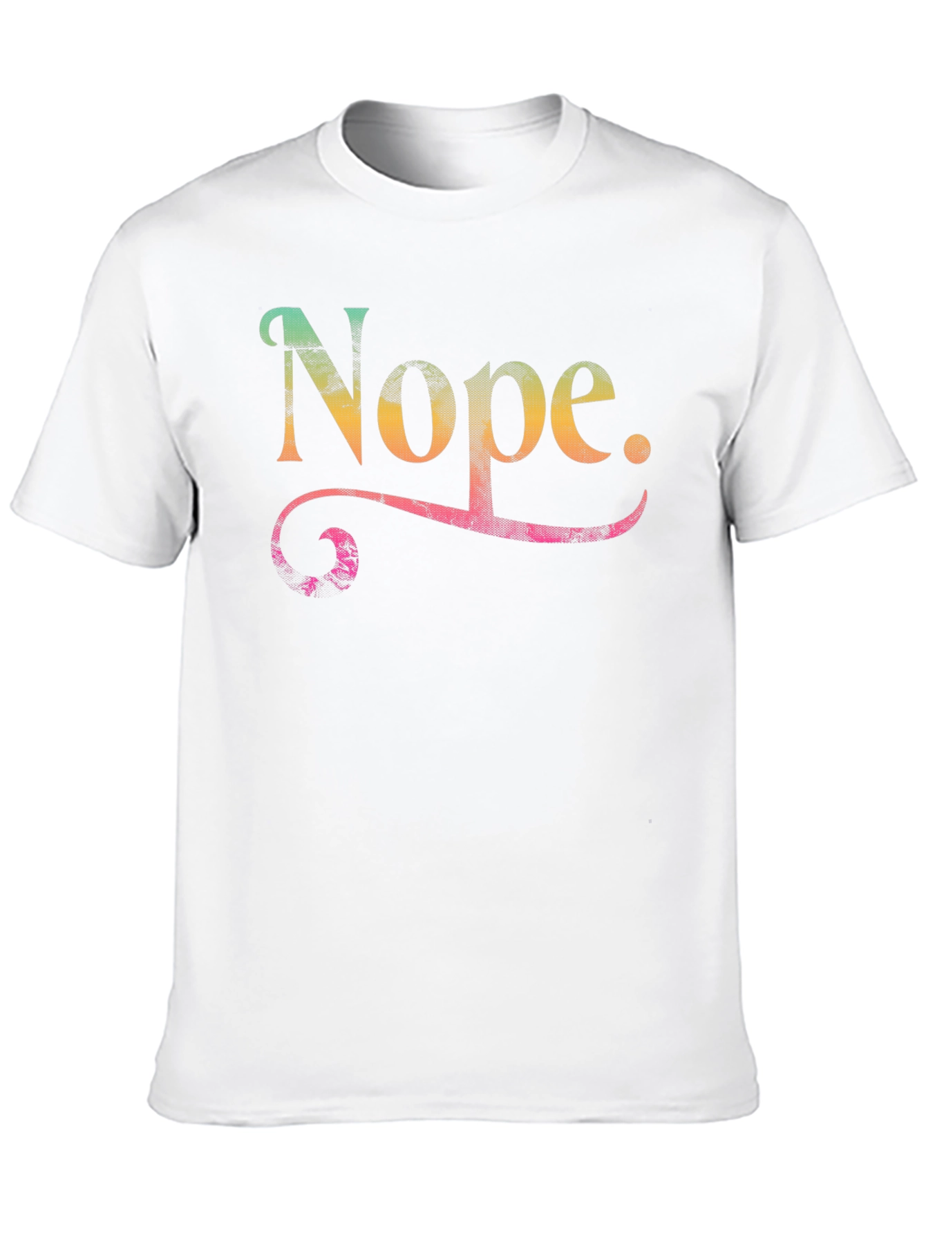 Nope Graphic Tee - Mens Crew Neck Black T-Shirt