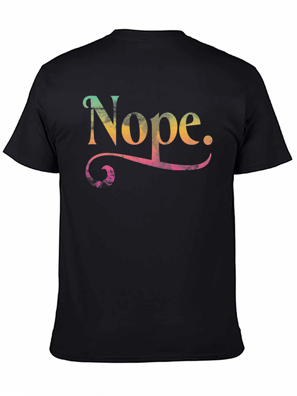 Nope Graphic Tee - Mens Crew Neck Black T-Shirt