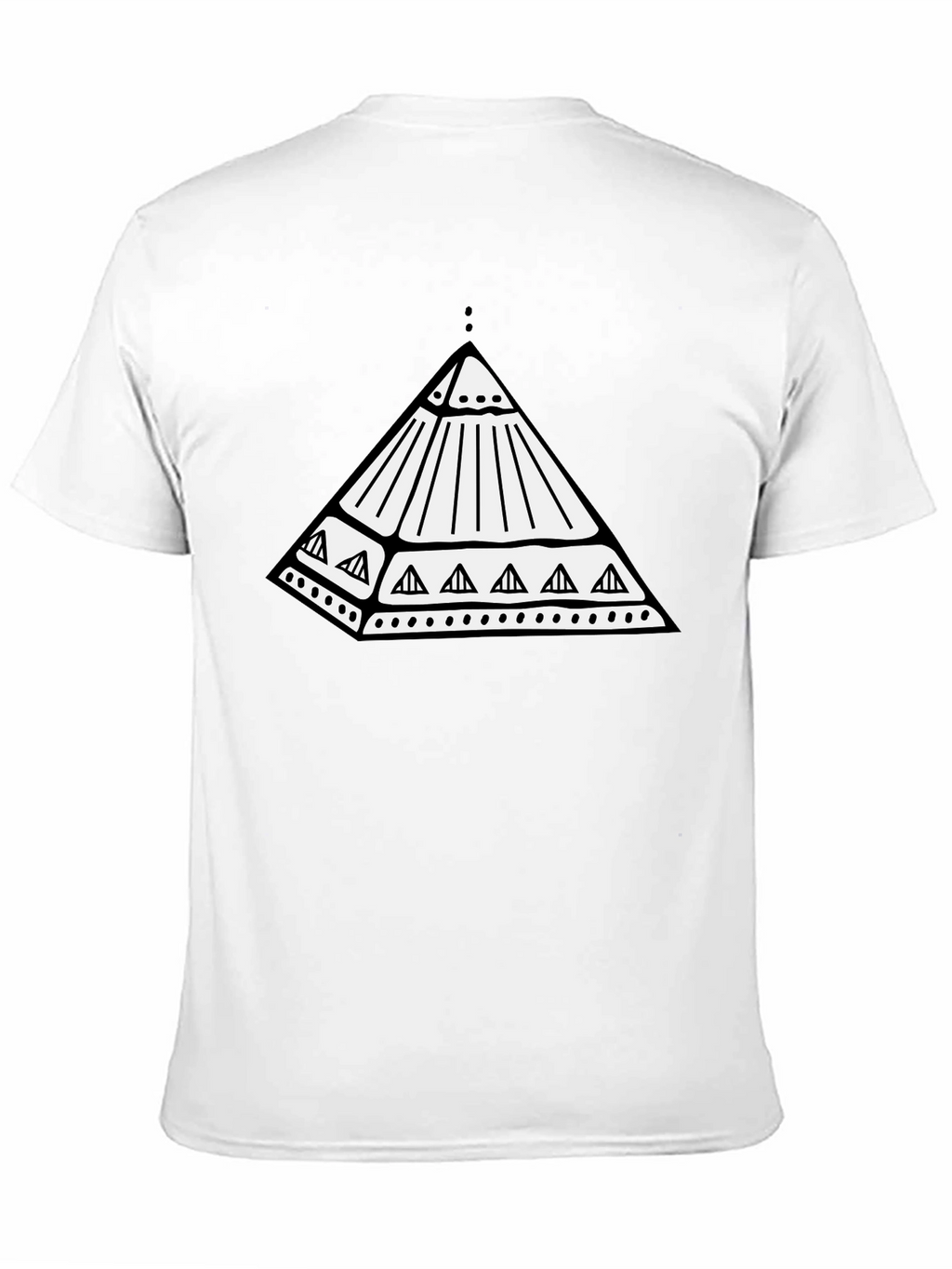 Geometric Pyramid Graphic Black T-Shirt