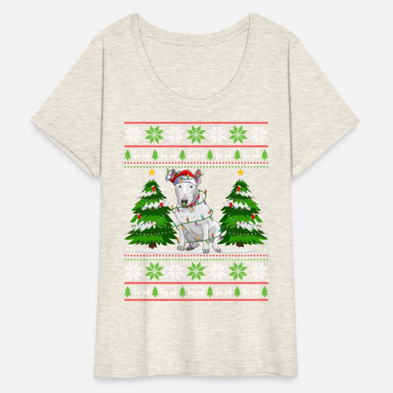 Bull Terrier Dog Christmas Tree Lights