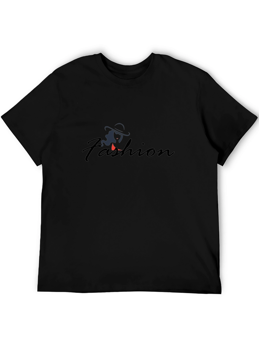 Mens Black Fashion Graphic T-Shirt