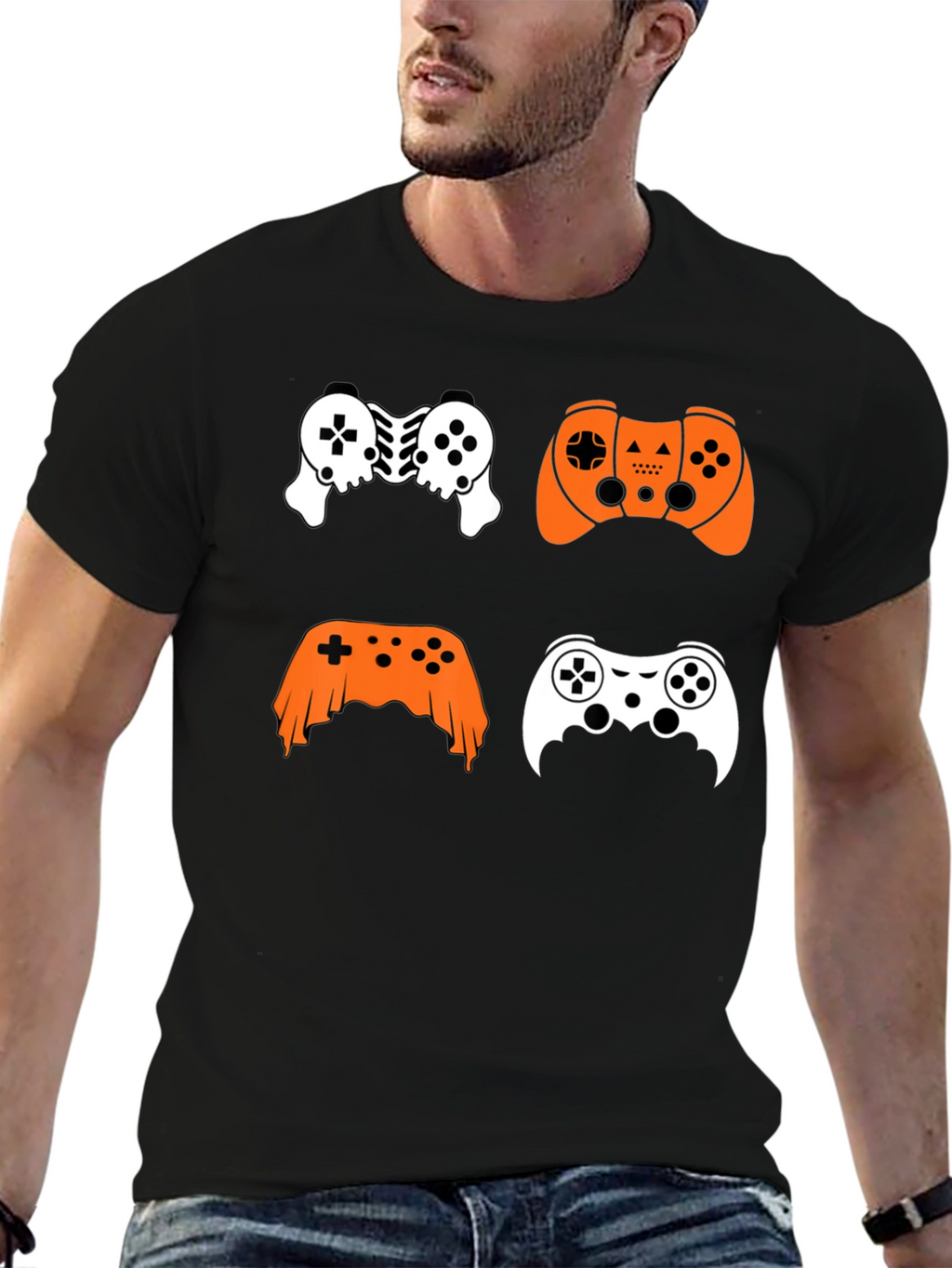 Halloween Gamer T-Shirt - Spooky Controller Design