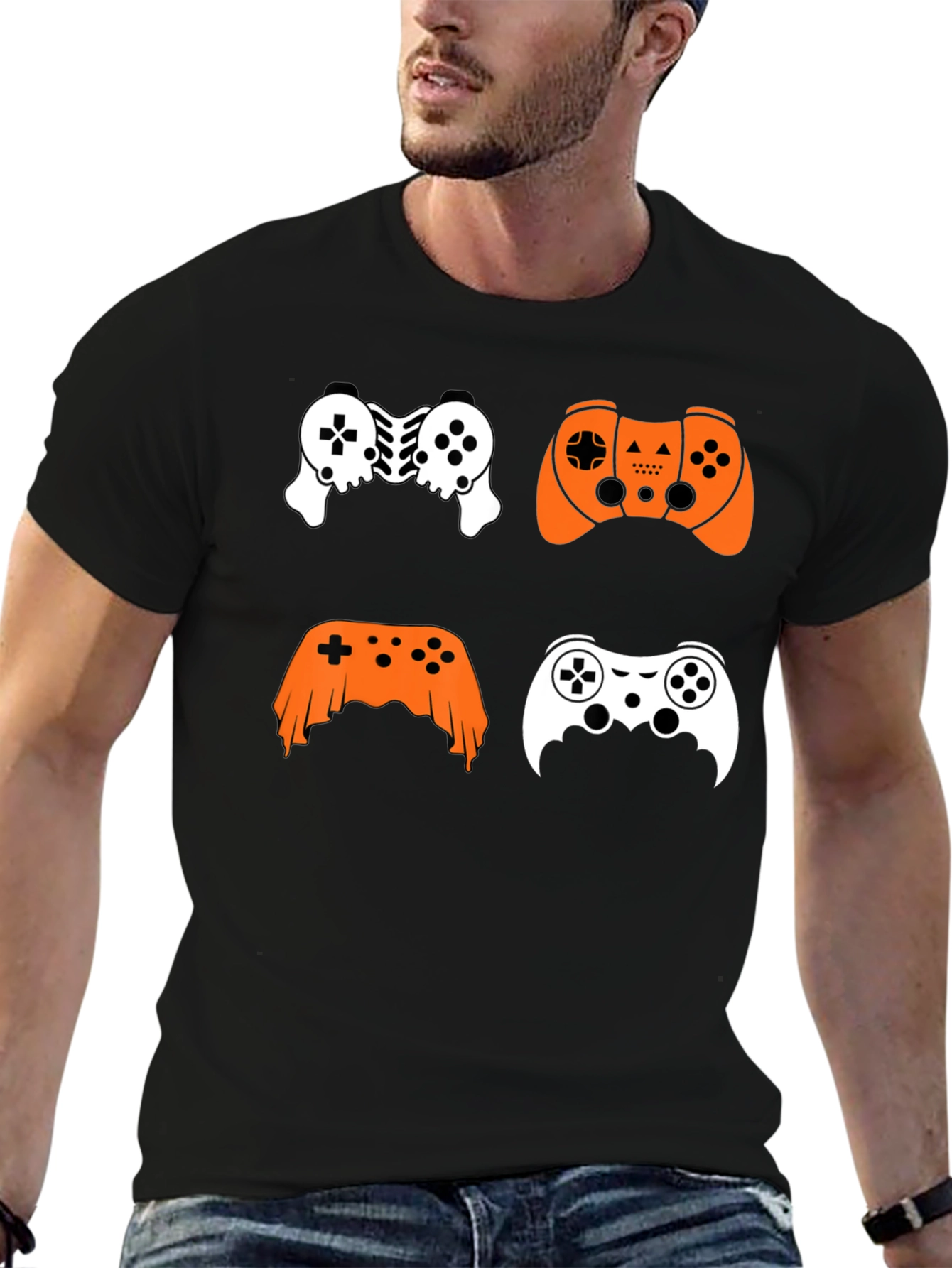 Halloween Gamer T-Shirt - Spooky Controller Design