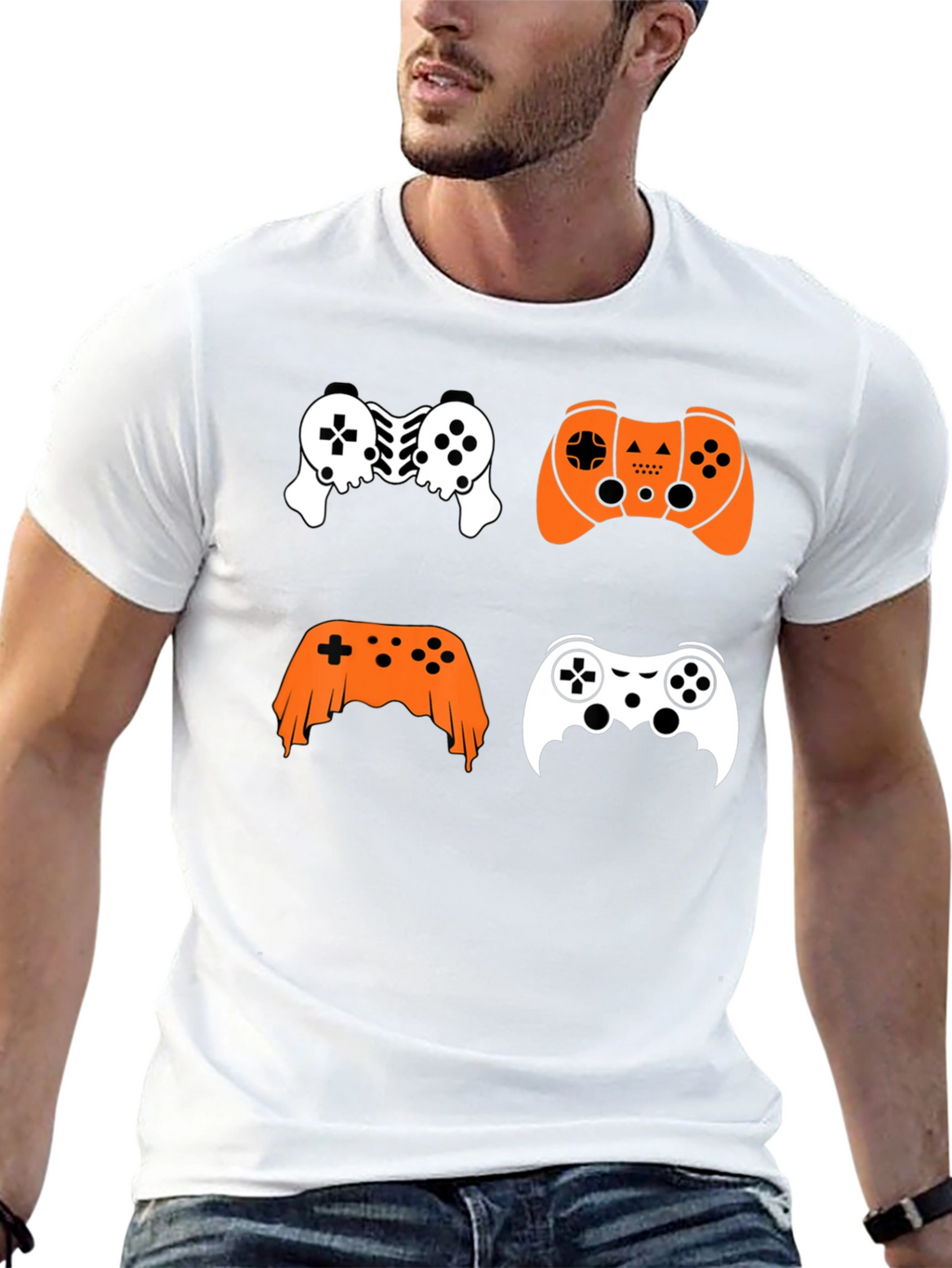 Halloween Gamer T-Shirt - Spooky Controller Design
