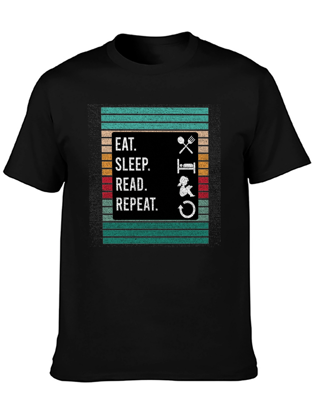 Eat Sleep Read Repeat Graphic Tee