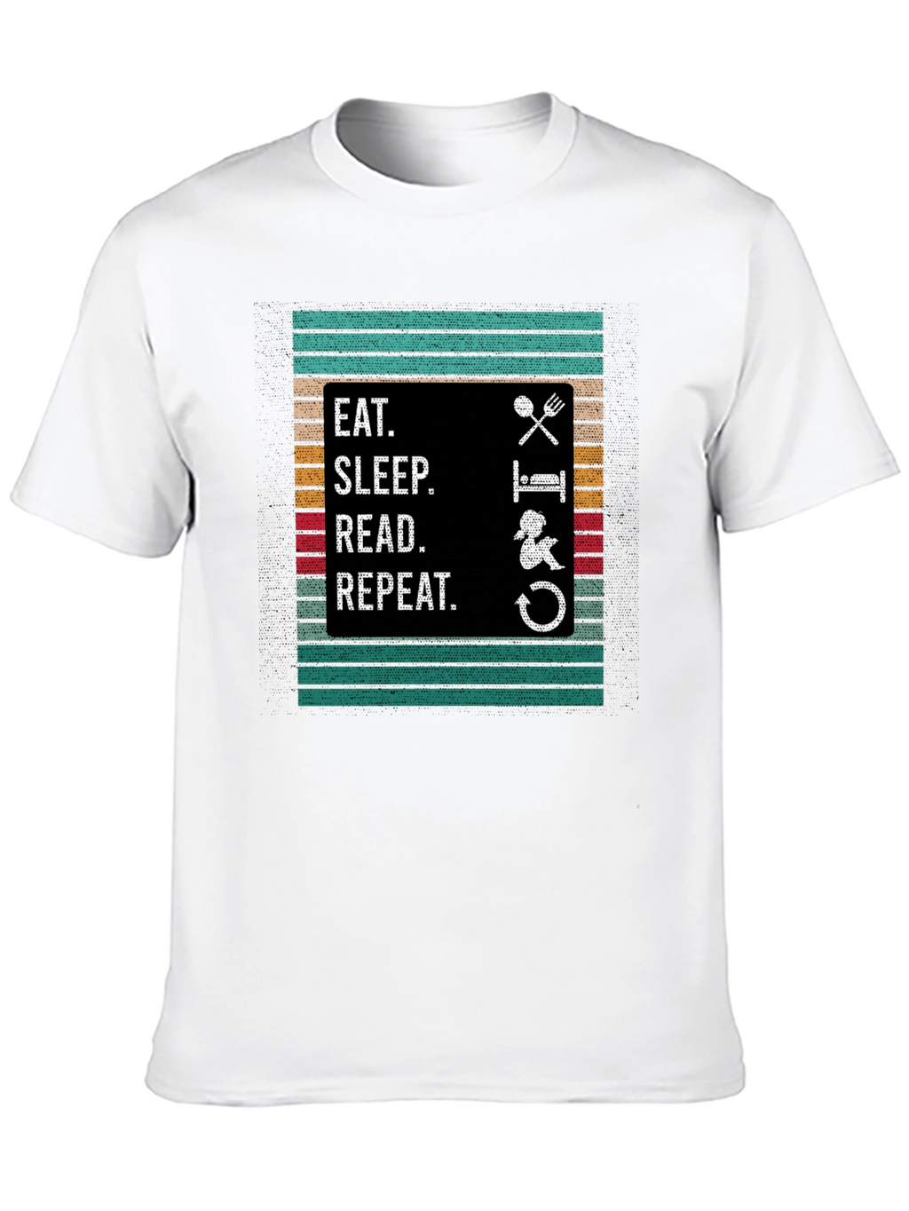 Eat Sleep Read Repeat Graphic Tee