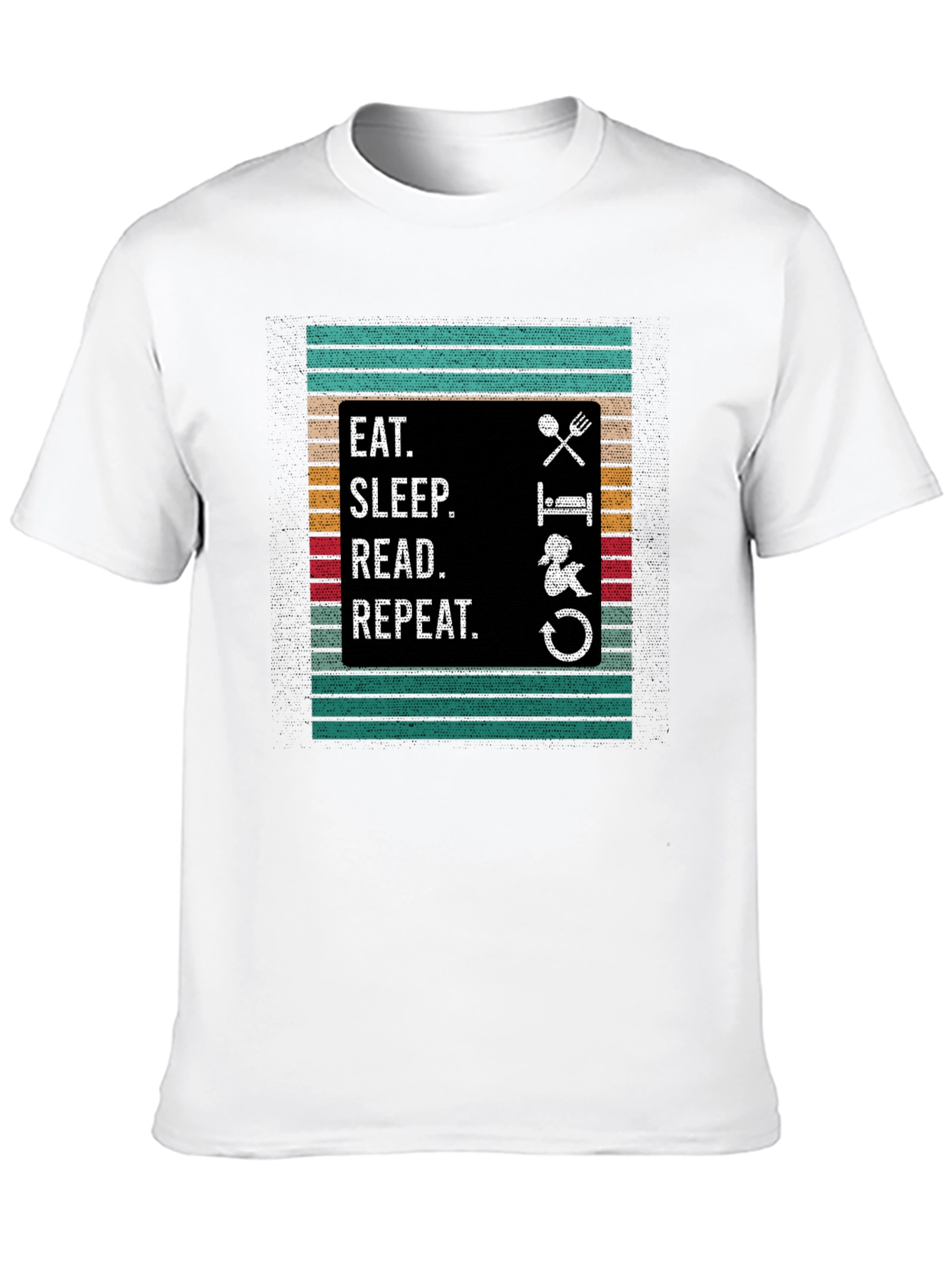 Eat Sleep Read Repeat Graphic Tee