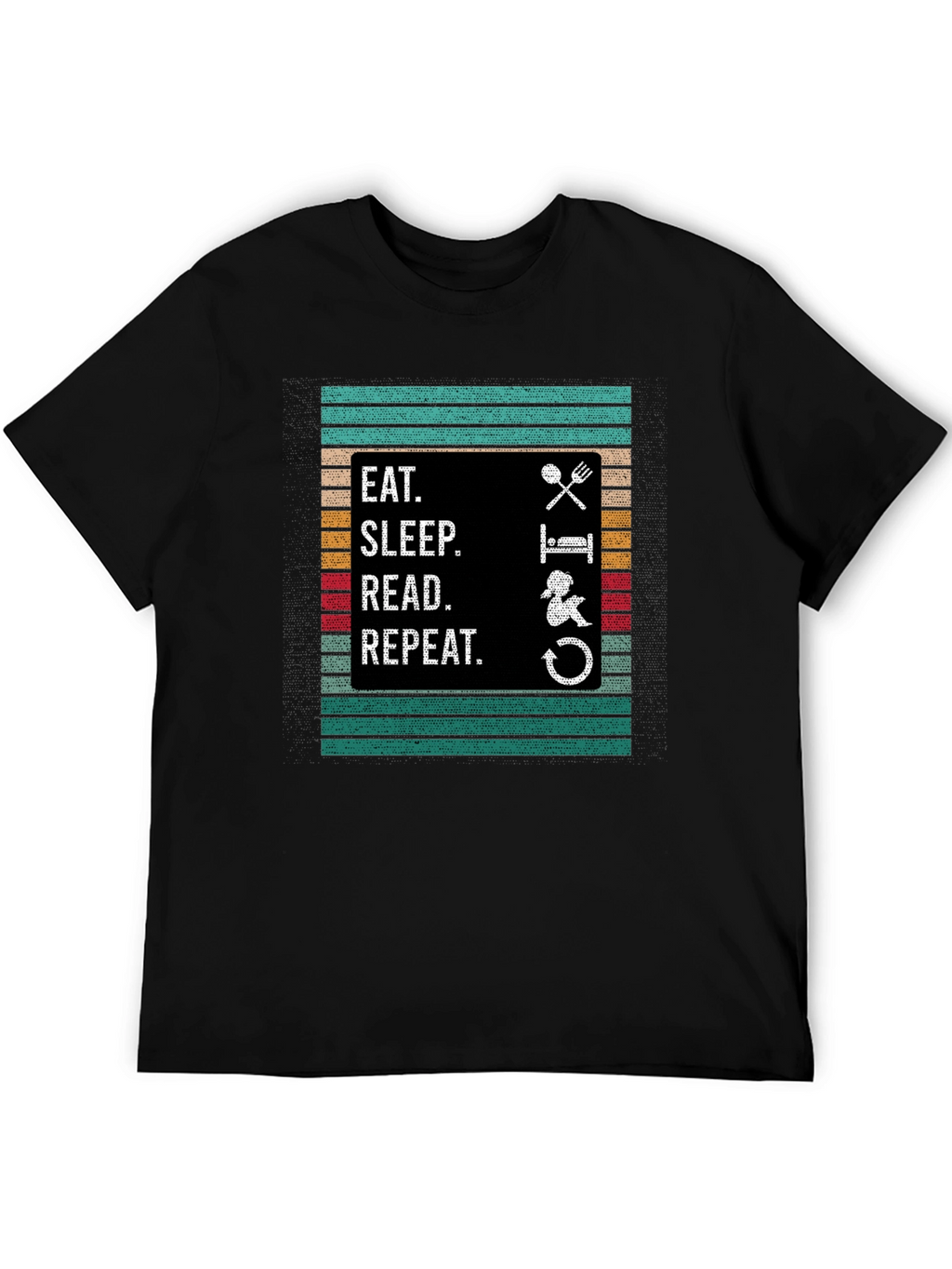 Eat Sleep Read Repeat Graphic Tee