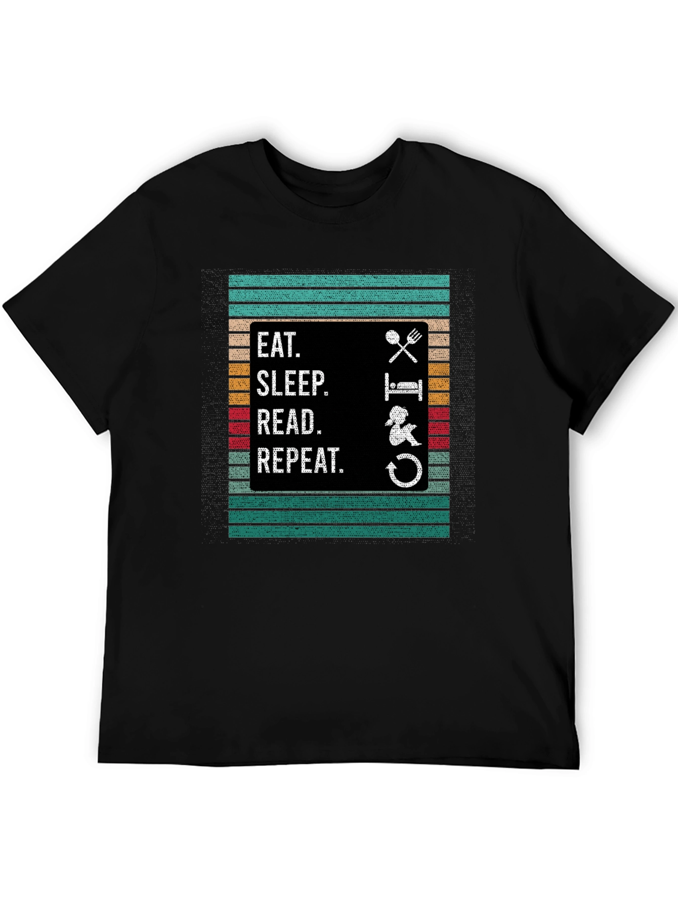 Eat Sleep Read Repeat Graphic Tee