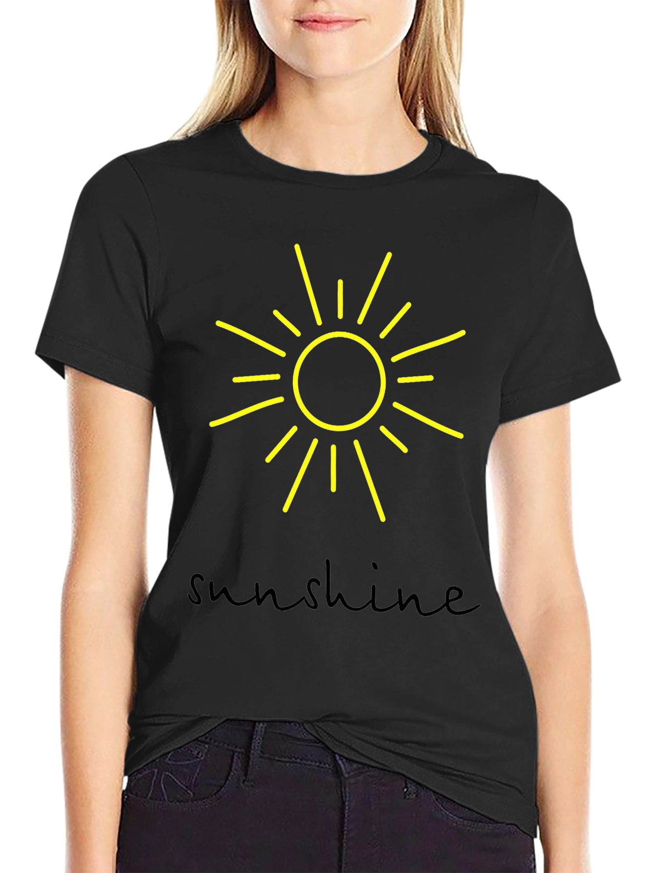 Sunshine Graphic Print Crew Neck T-Shirt
