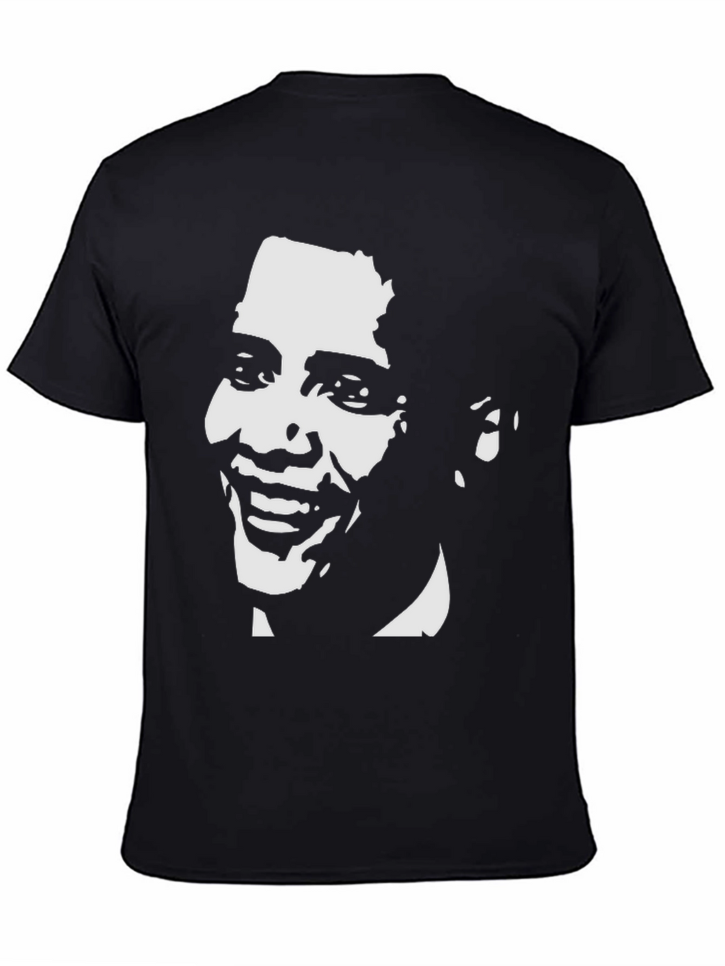 Obama Graphic Tee - Bold Black Cotton T-Shirt