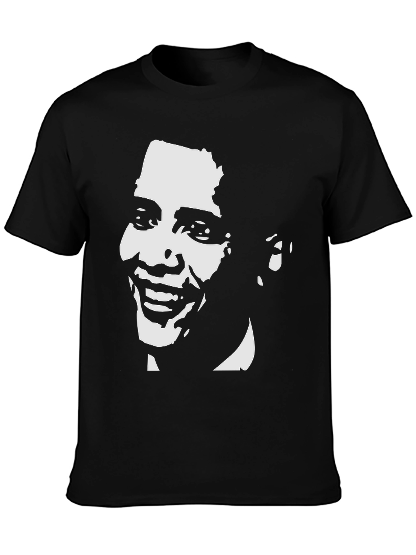 Obama Graphic Tee - Bold Black Cotton T-Shirt