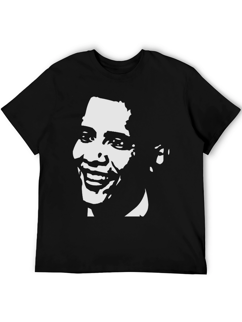 Obama Graphic Tee - Bold Black Cotton T-Shirt
