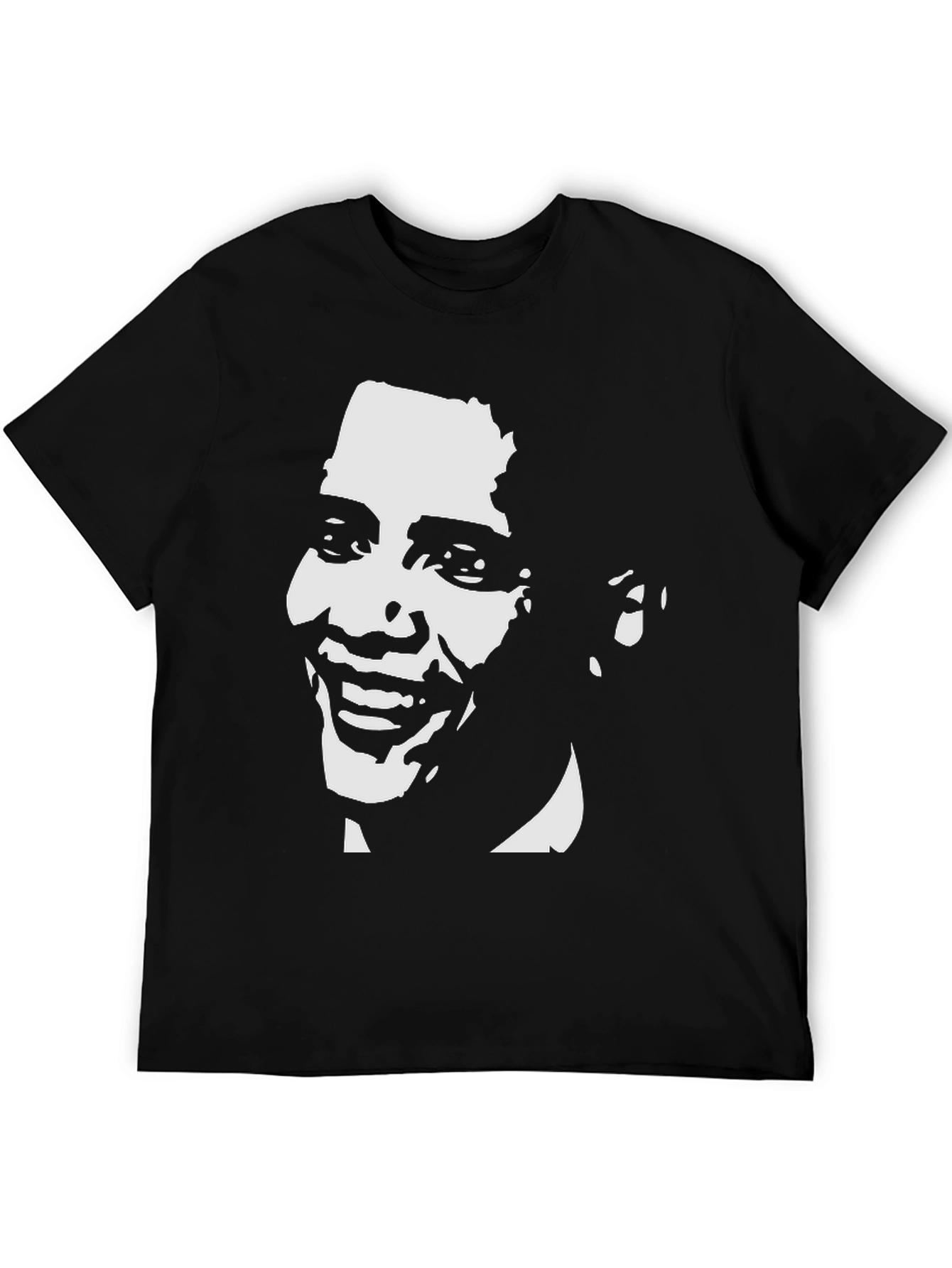 Obama Graphic Tee - Bold Black Cotton T-Shirt