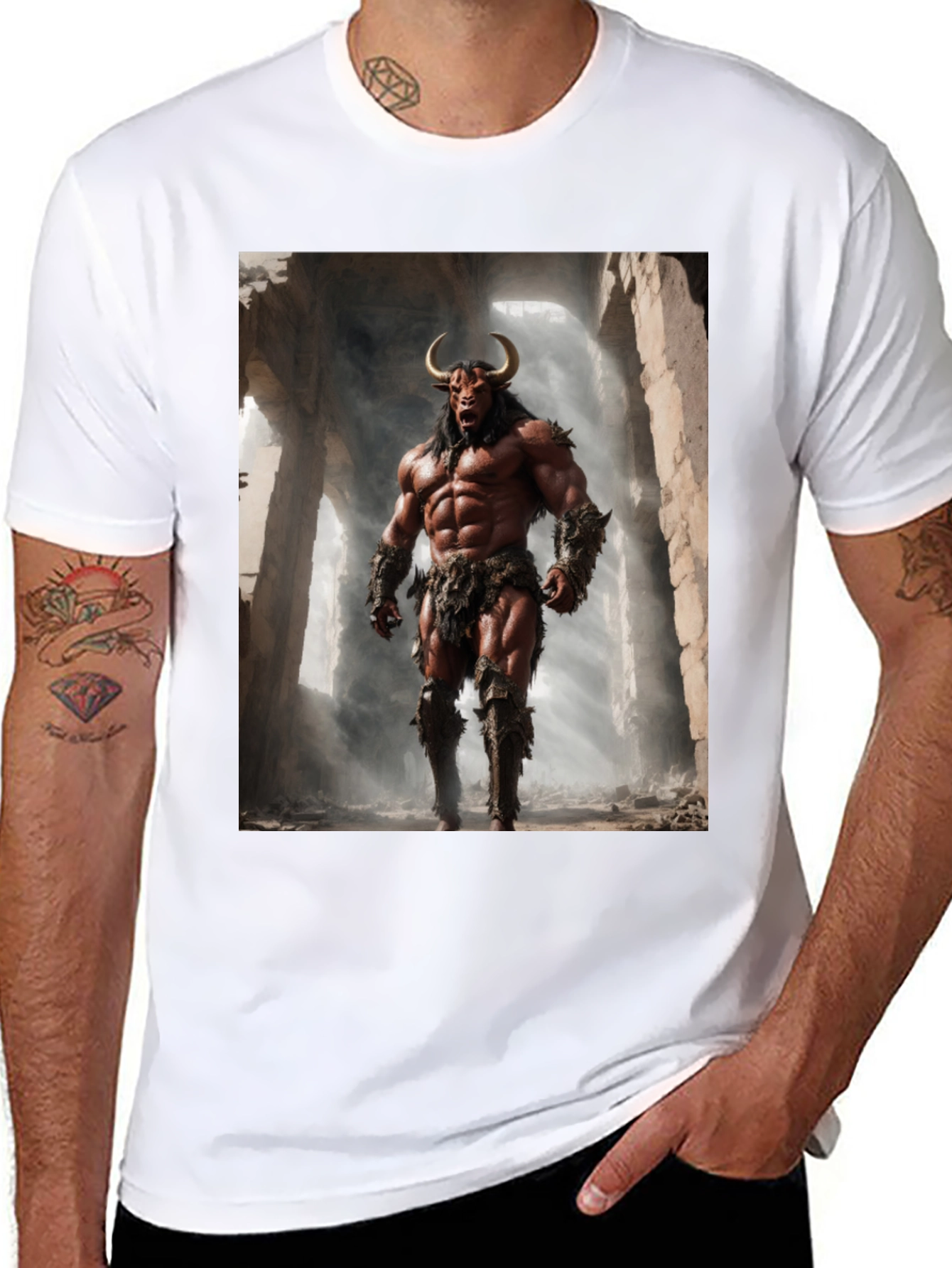 Minotaur Warrior Graphic Tee