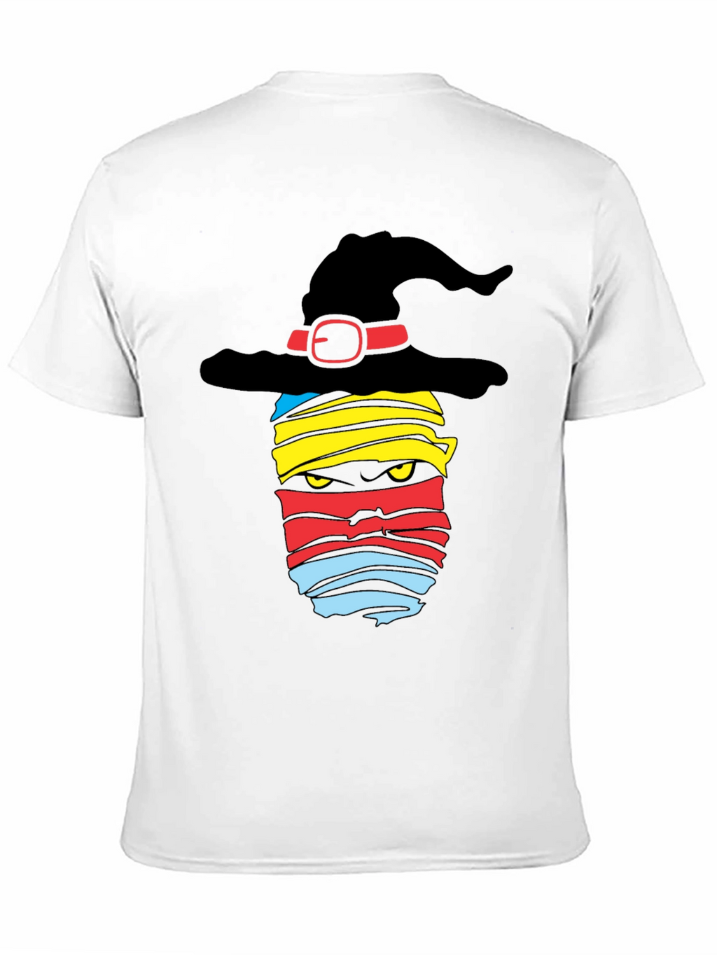Halloween Witch Mummy Graphic Tee - Black