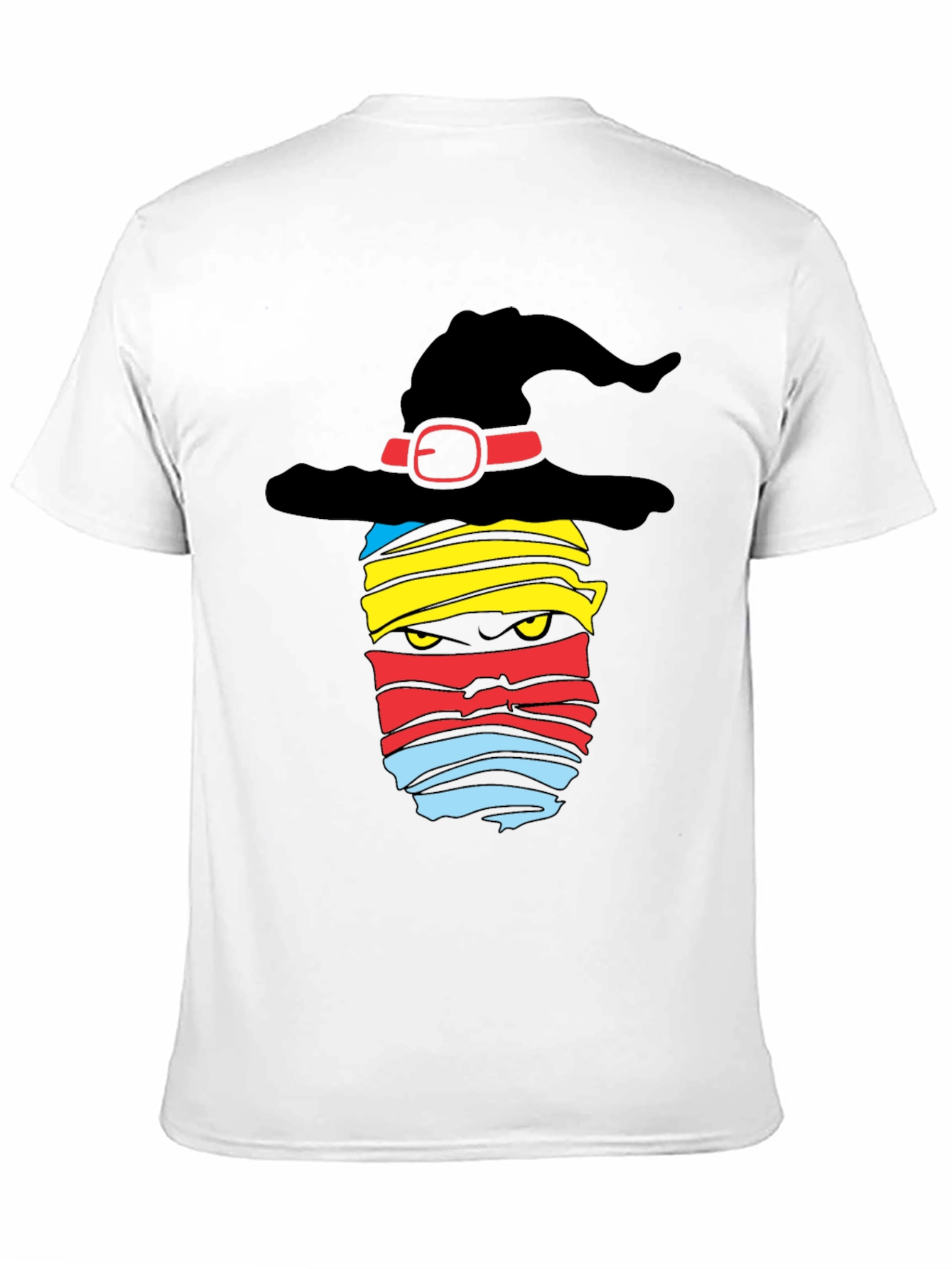 Halloween Witch Mummy Graphic Tee - Black