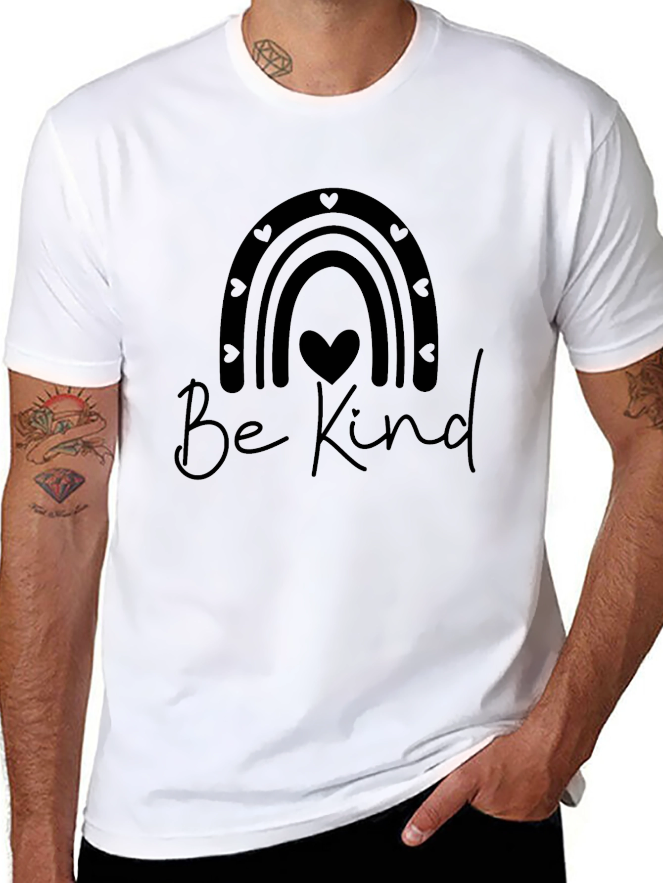 Be Kind Rainbow Heart Tee