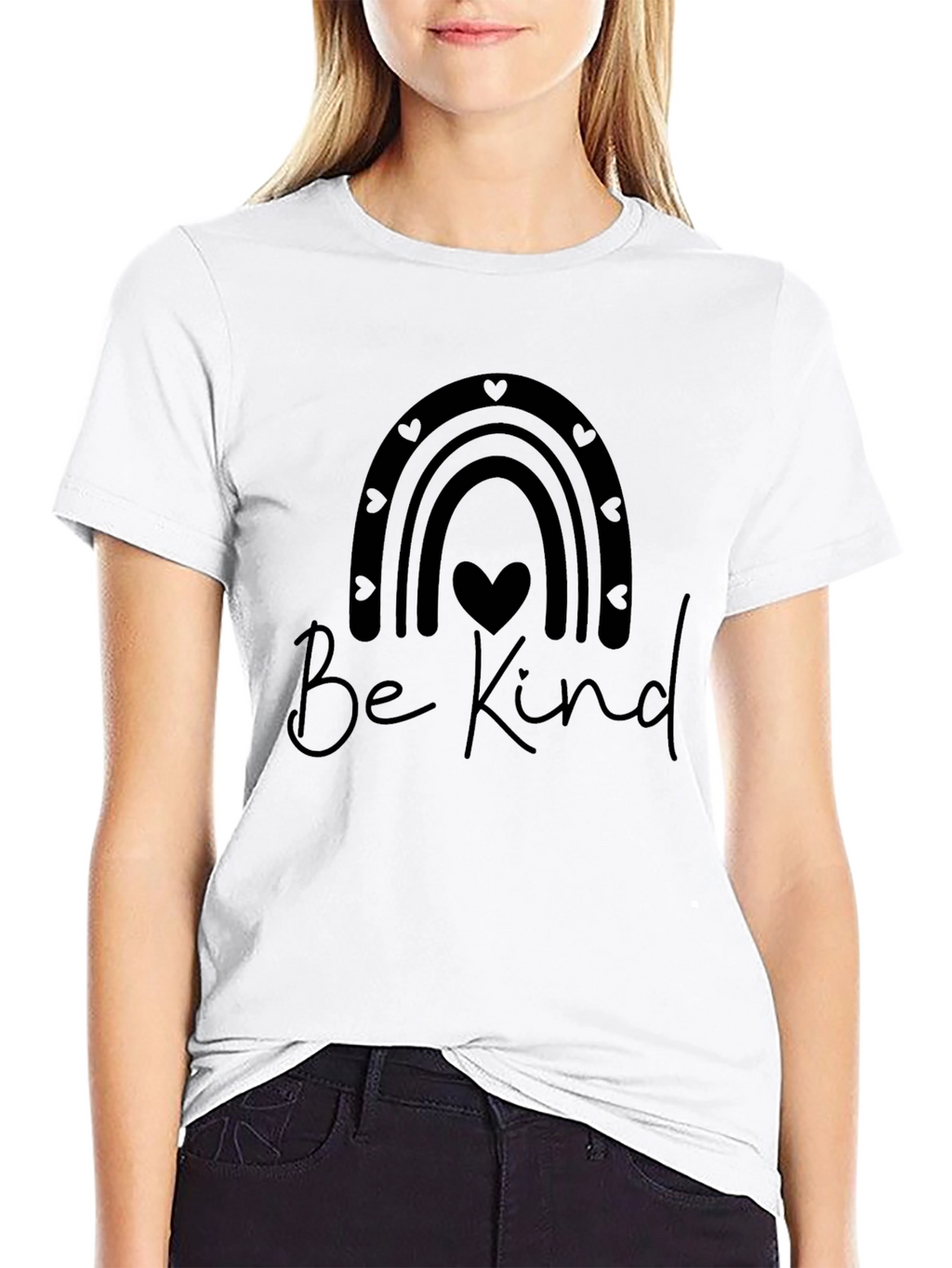Be Kind Rainbow Heart Tee