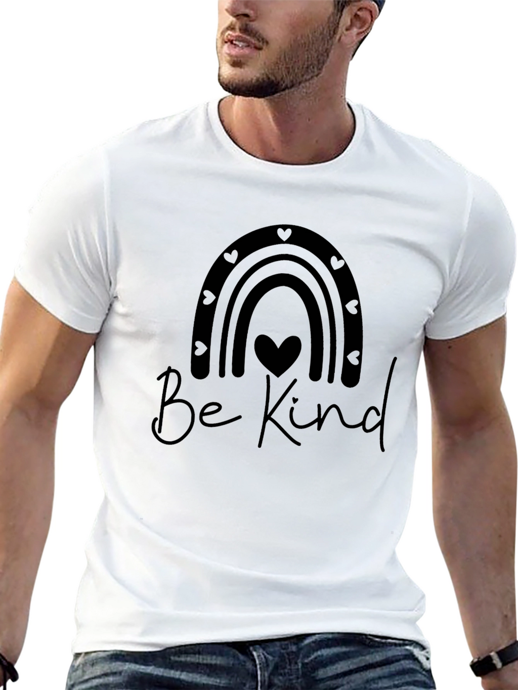 Be Kind Rainbow Heart Tee