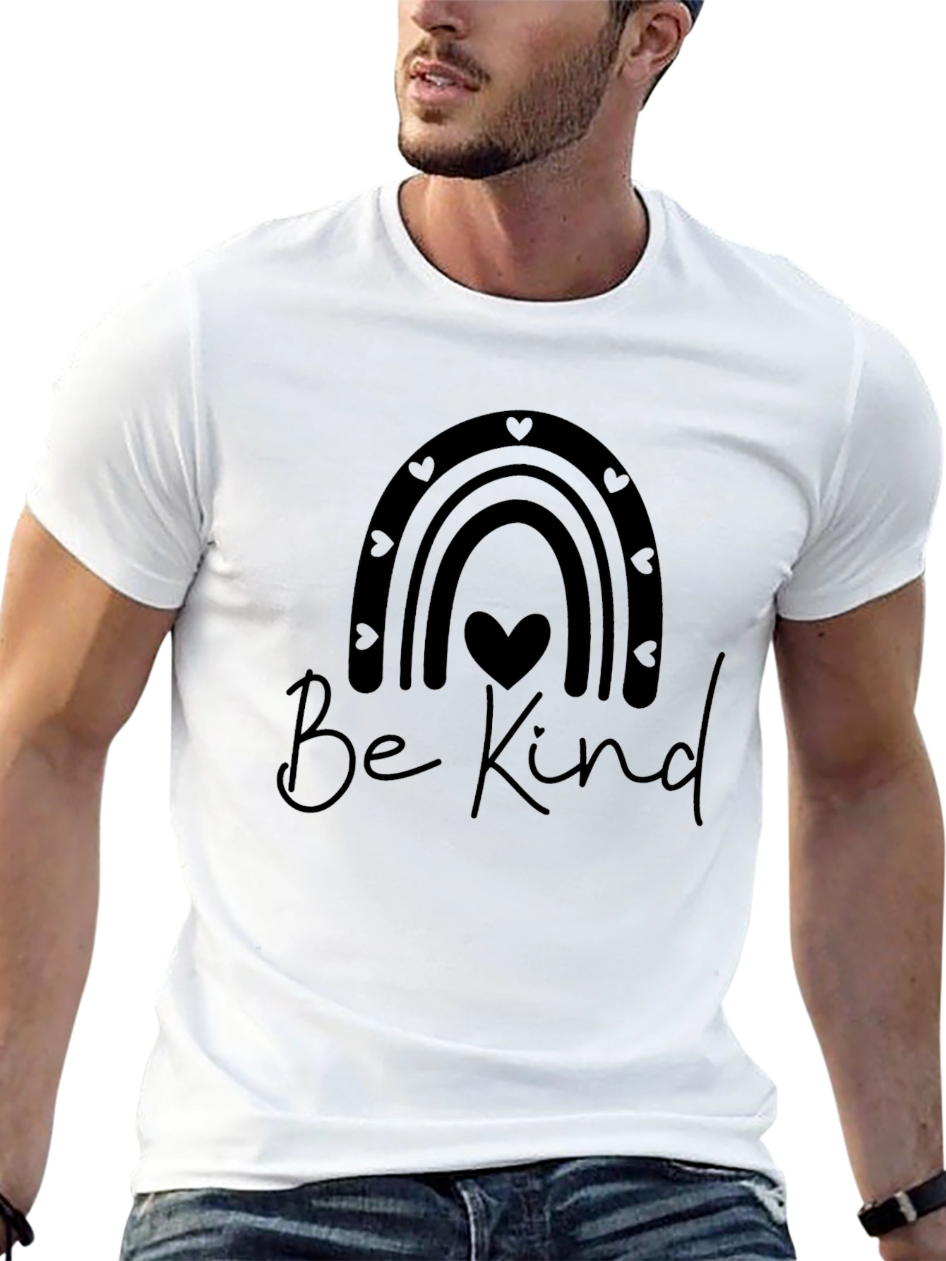 Be Kind Rainbow Heart Tee