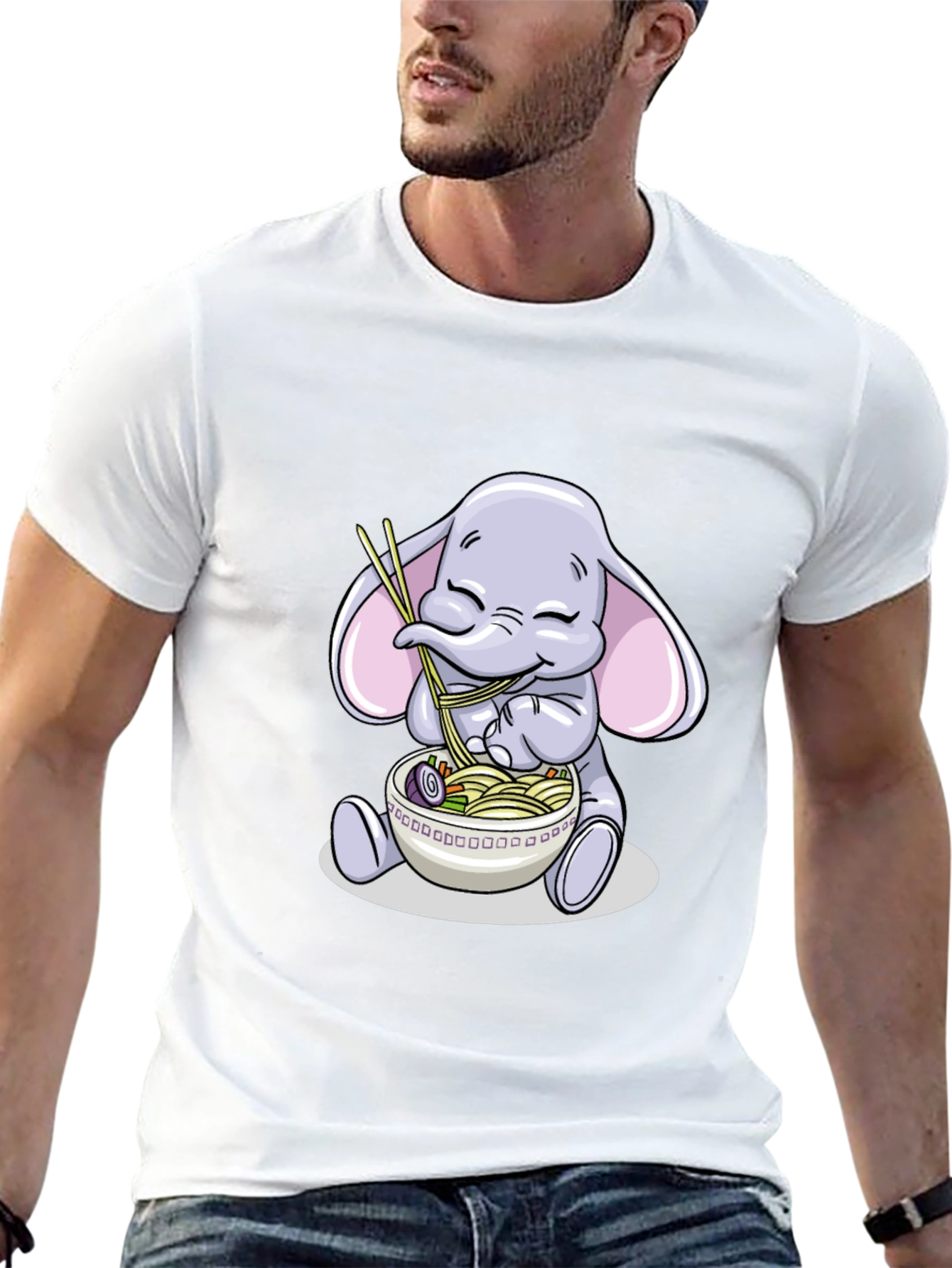 Cute Elephant Ramen T-Shirt