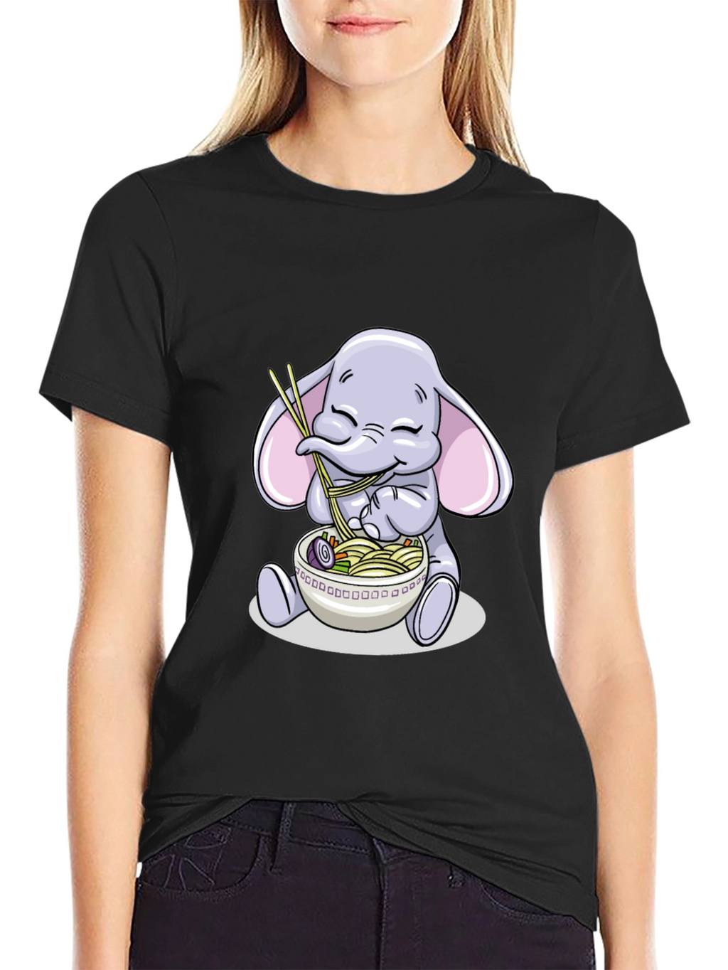 Cute Elephant Ramen T-Shirt