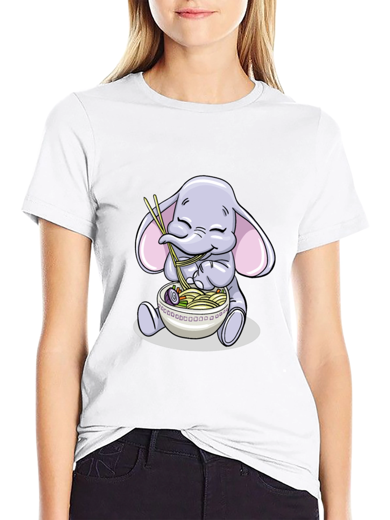 Cute Elephant Ramen T-Shirt