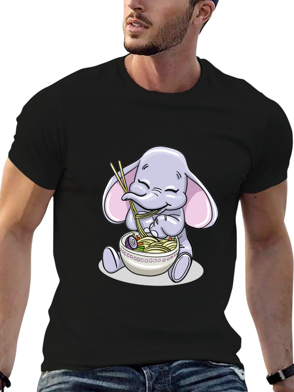 Cute Elephant Ramen T-Shirt