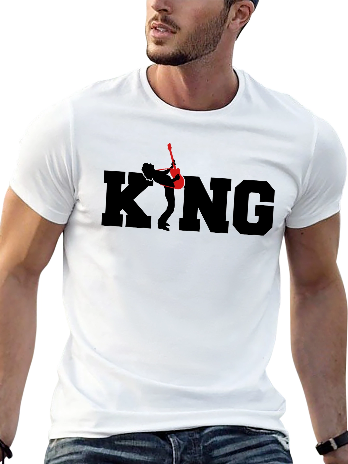 King Guitar Graphic T-Shirt - Black