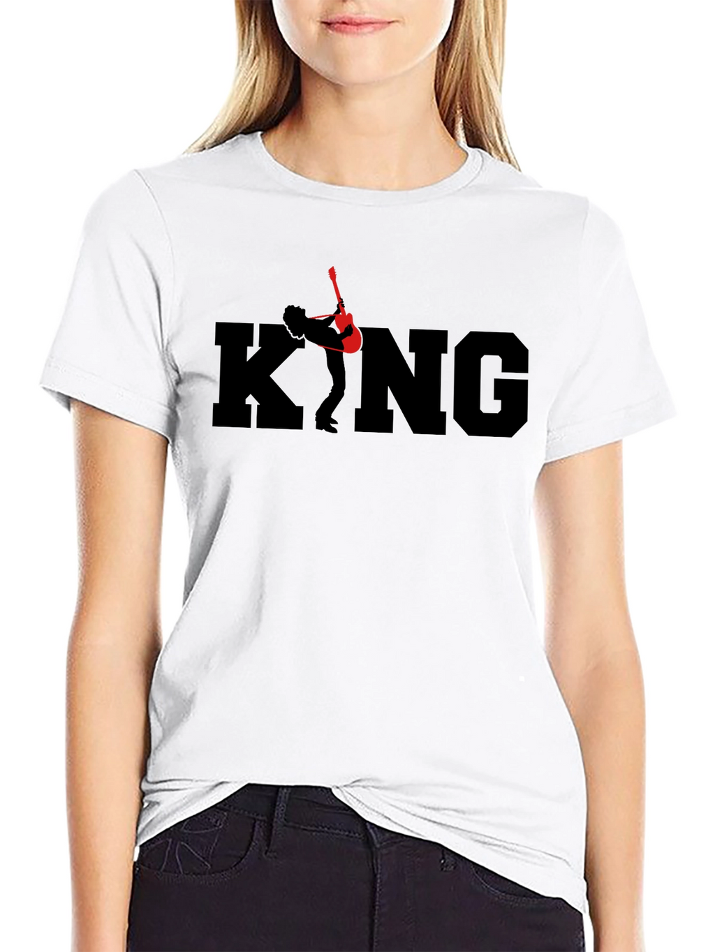 King Guitar Graphic T-Shirt - Black