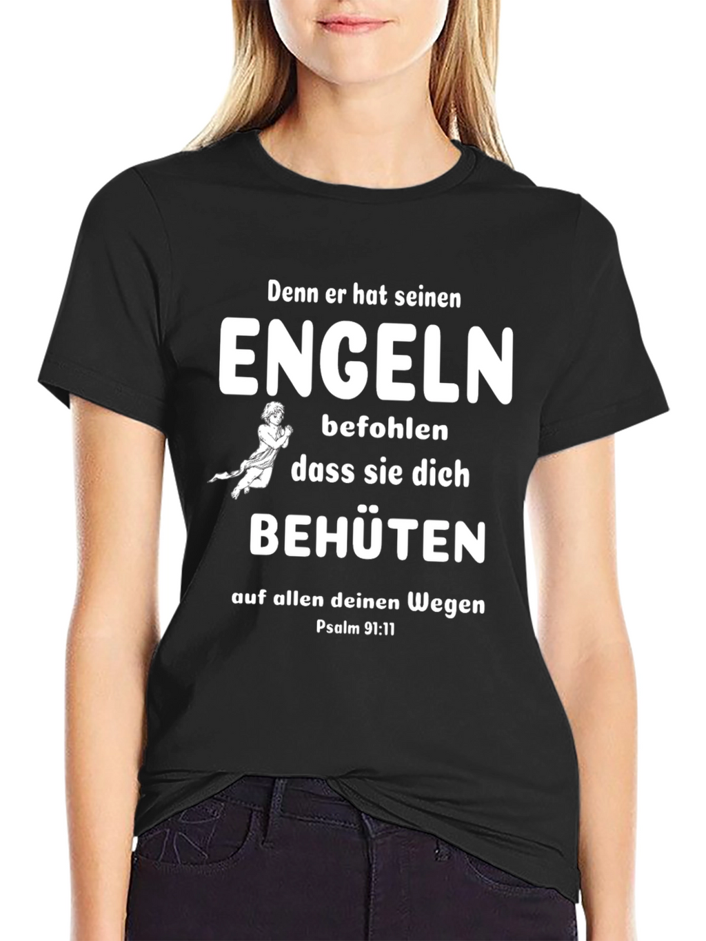 Engel T-Shirt - Psalm 91:11 - Protection
