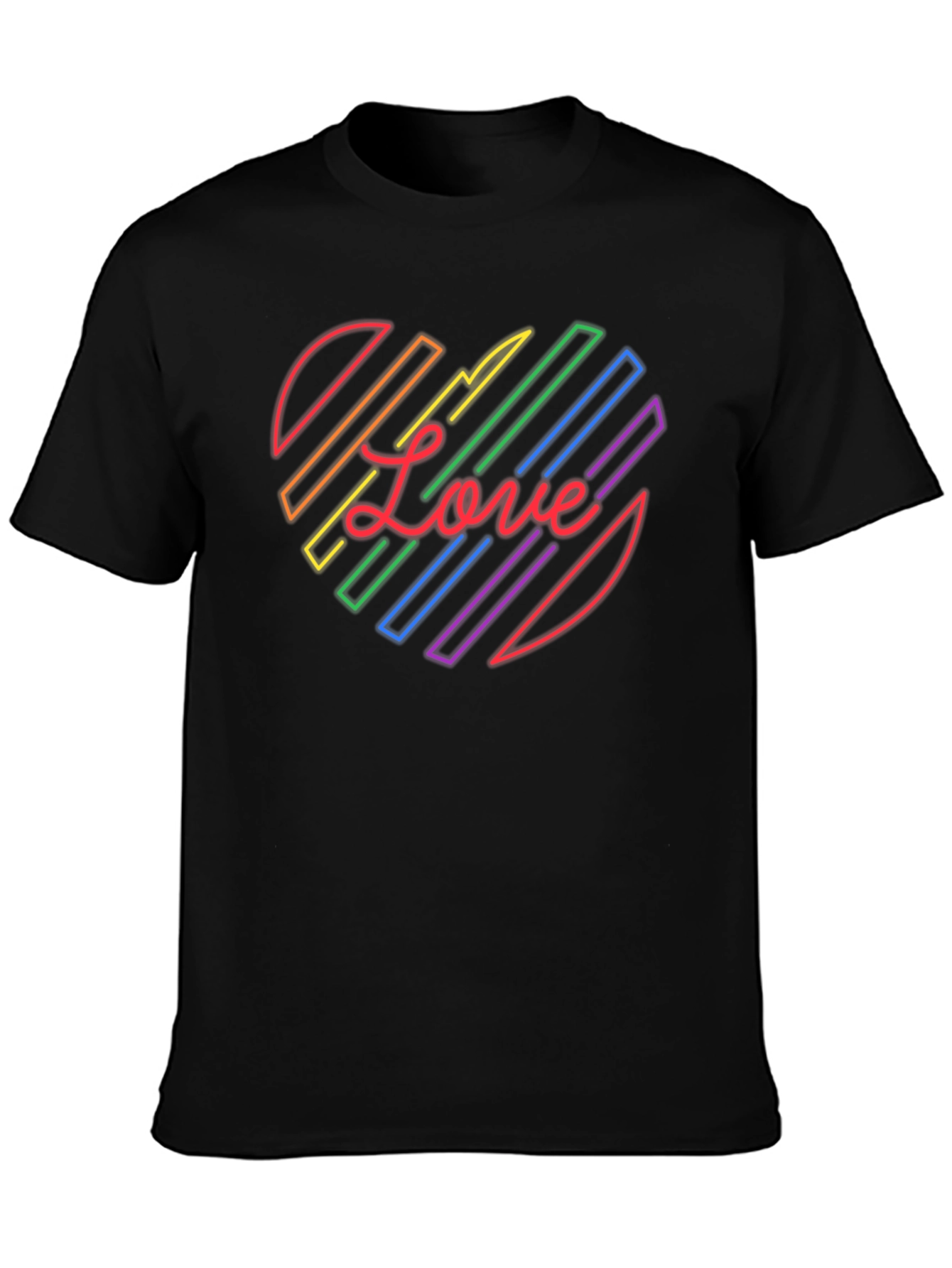 LGBTQ+ Rainbow Heart Love Graphic Tee