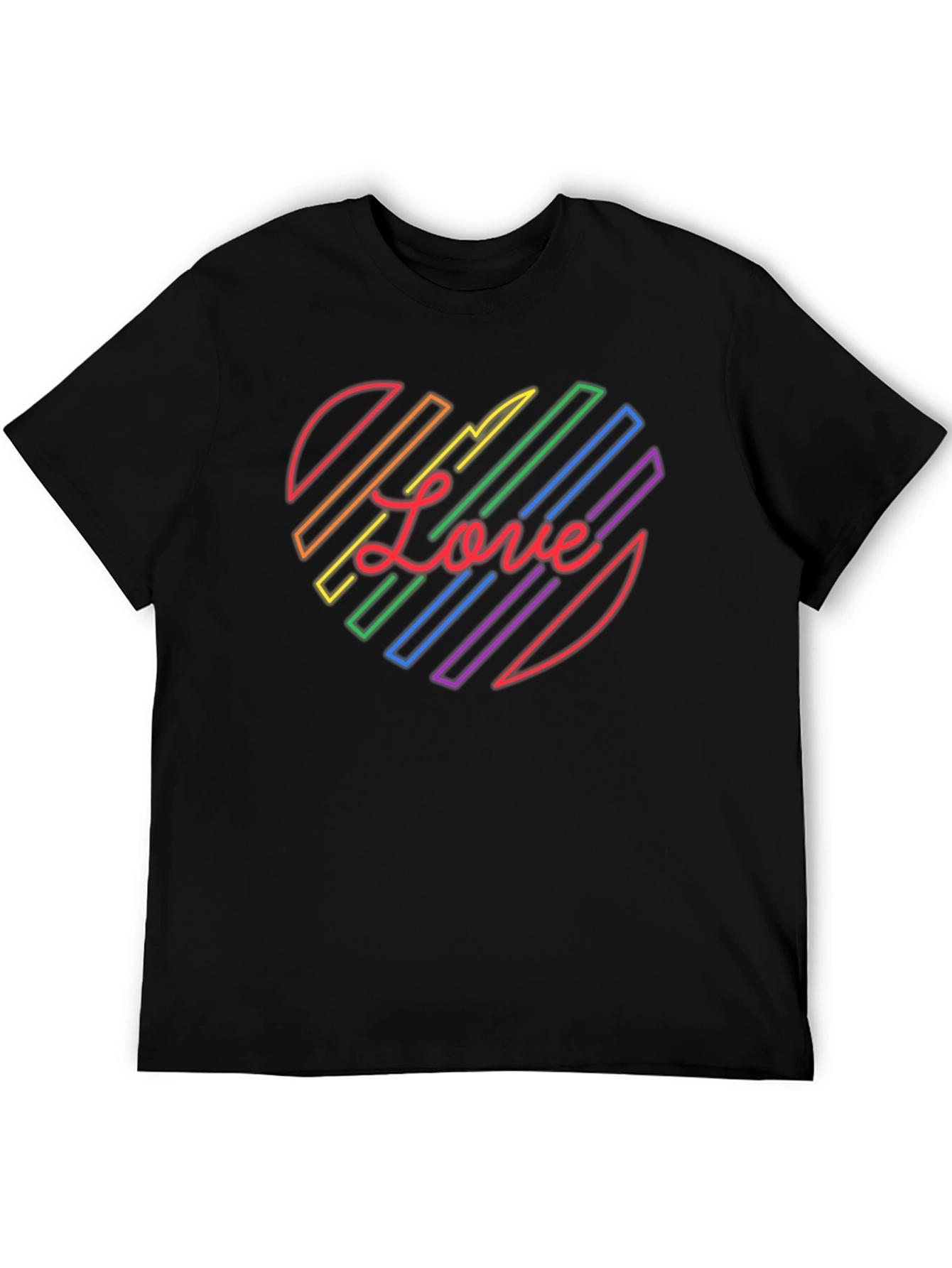 LGBTQ+ Rainbow Heart Love Graphic Tee