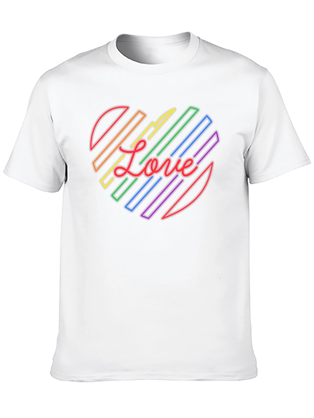 LGBTQ+ Rainbow Heart Love Graphic Tee
