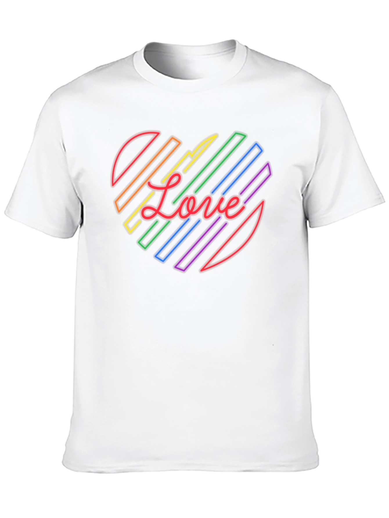 LGBTQ+ Rainbow Heart Love Graphic Tee