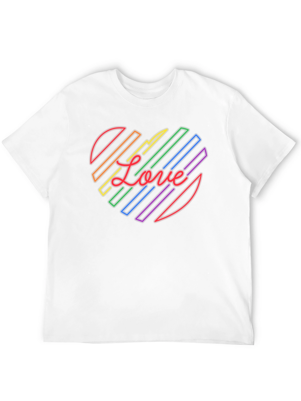 LGBTQ+ Rainbow Heart Love Graphic Tee