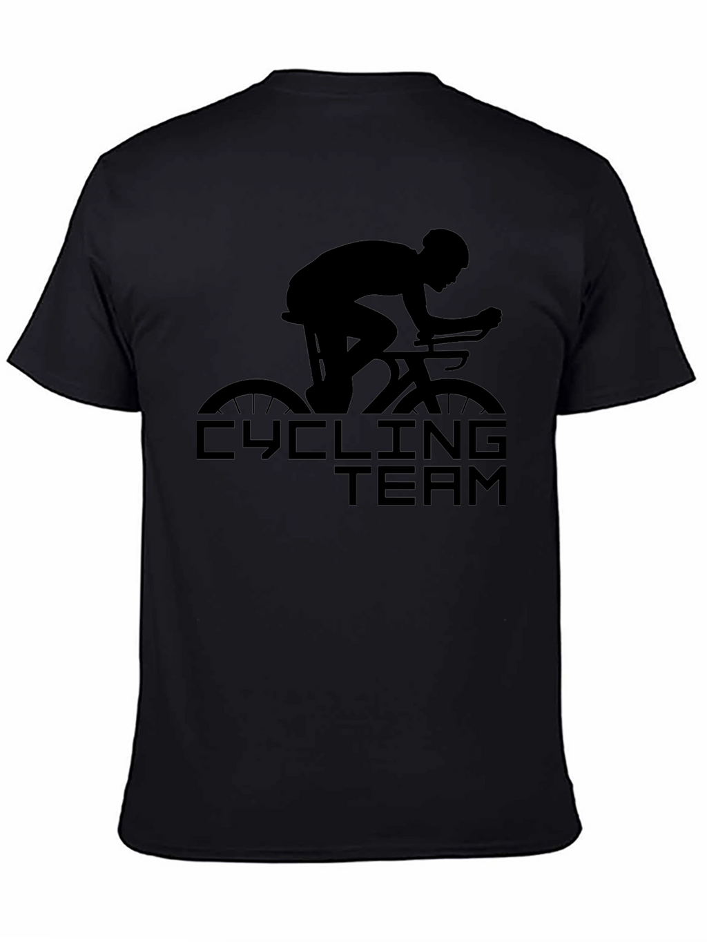 Cycling Team T-Shirt - Black Graphic Tee