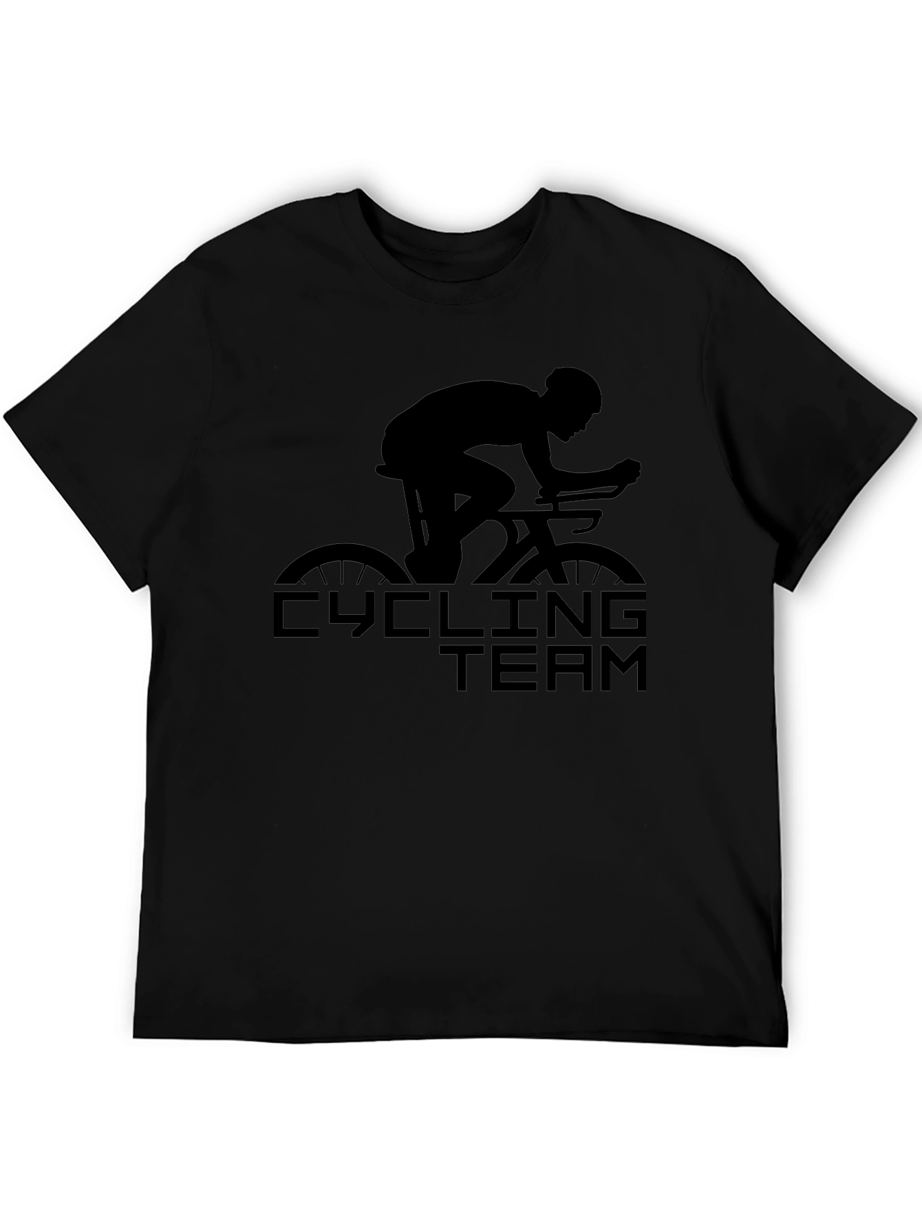 Cycling Team T-Shirt - Black Graphic Tee