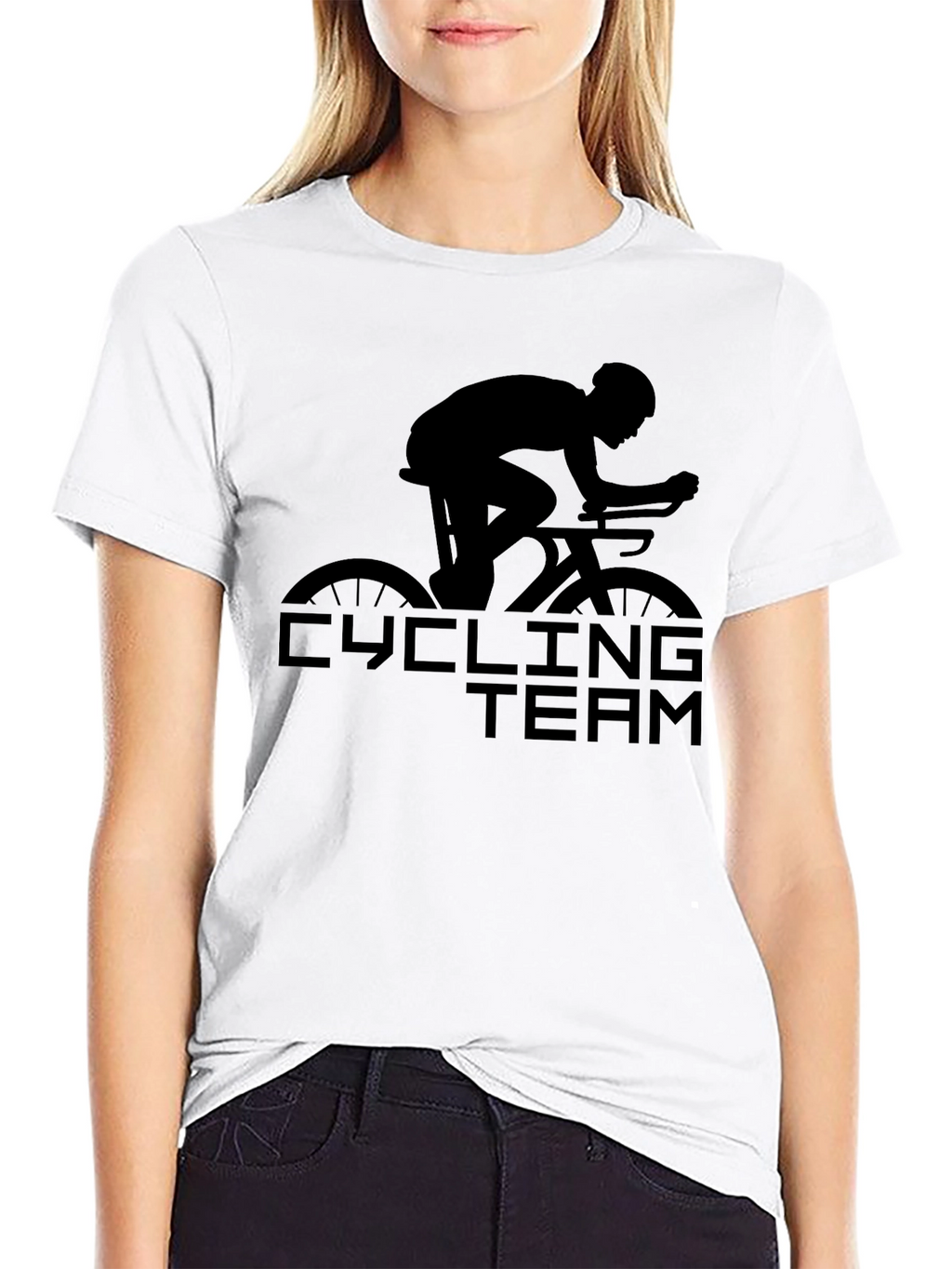 Cycling Team T-Shirt - Black Graphic Tee