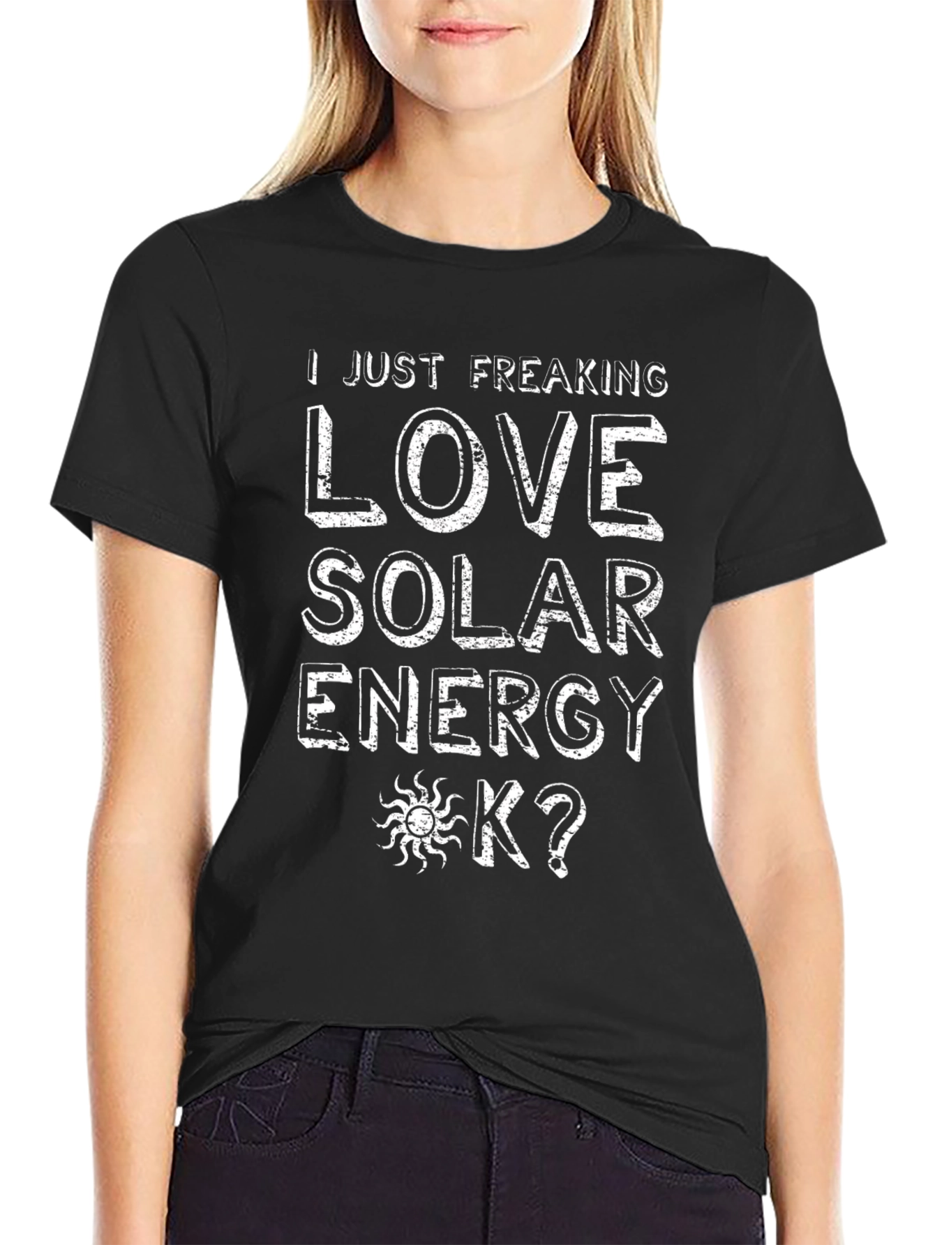 I Love Solar Energy T-Shirt - Black